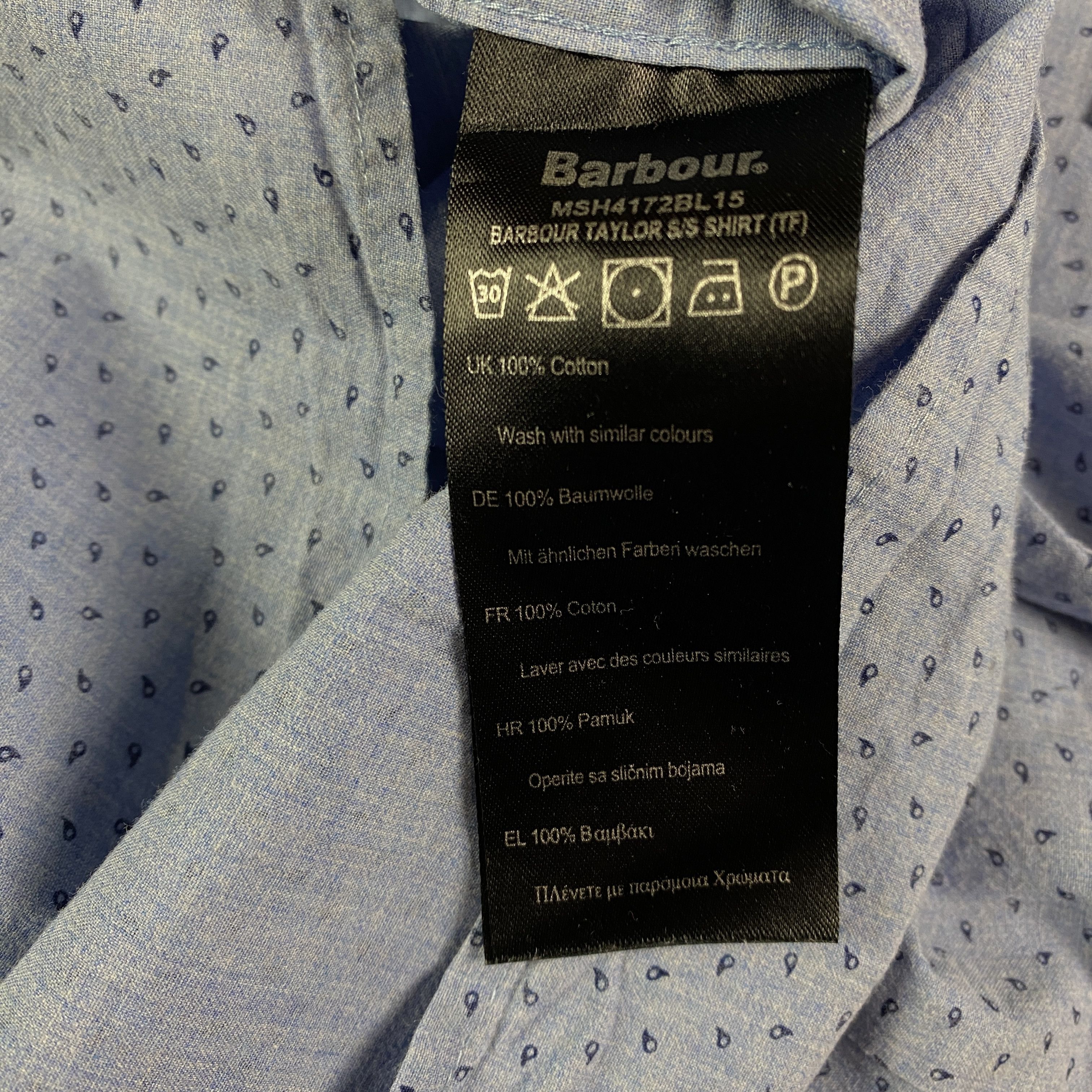 Barbour Men’s Shirt Short Sleeve Barbour Size M Size US M / EU 48-50 / 2 - 6 Thumbnail