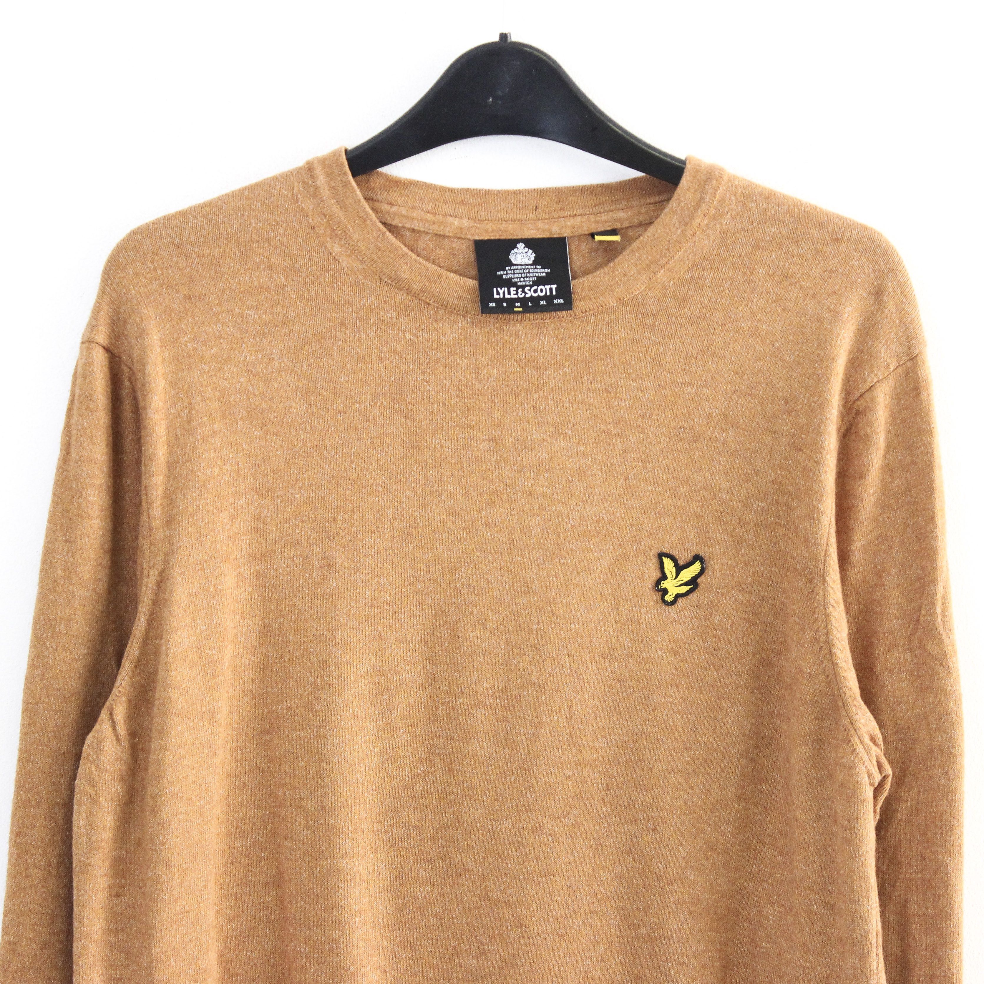 Lyle & Scott Merino Wool Sweater Pullover Jumper Crew Neck Knit Orange Size US M / EU 48-50 / 2 - 2 Thumbnail