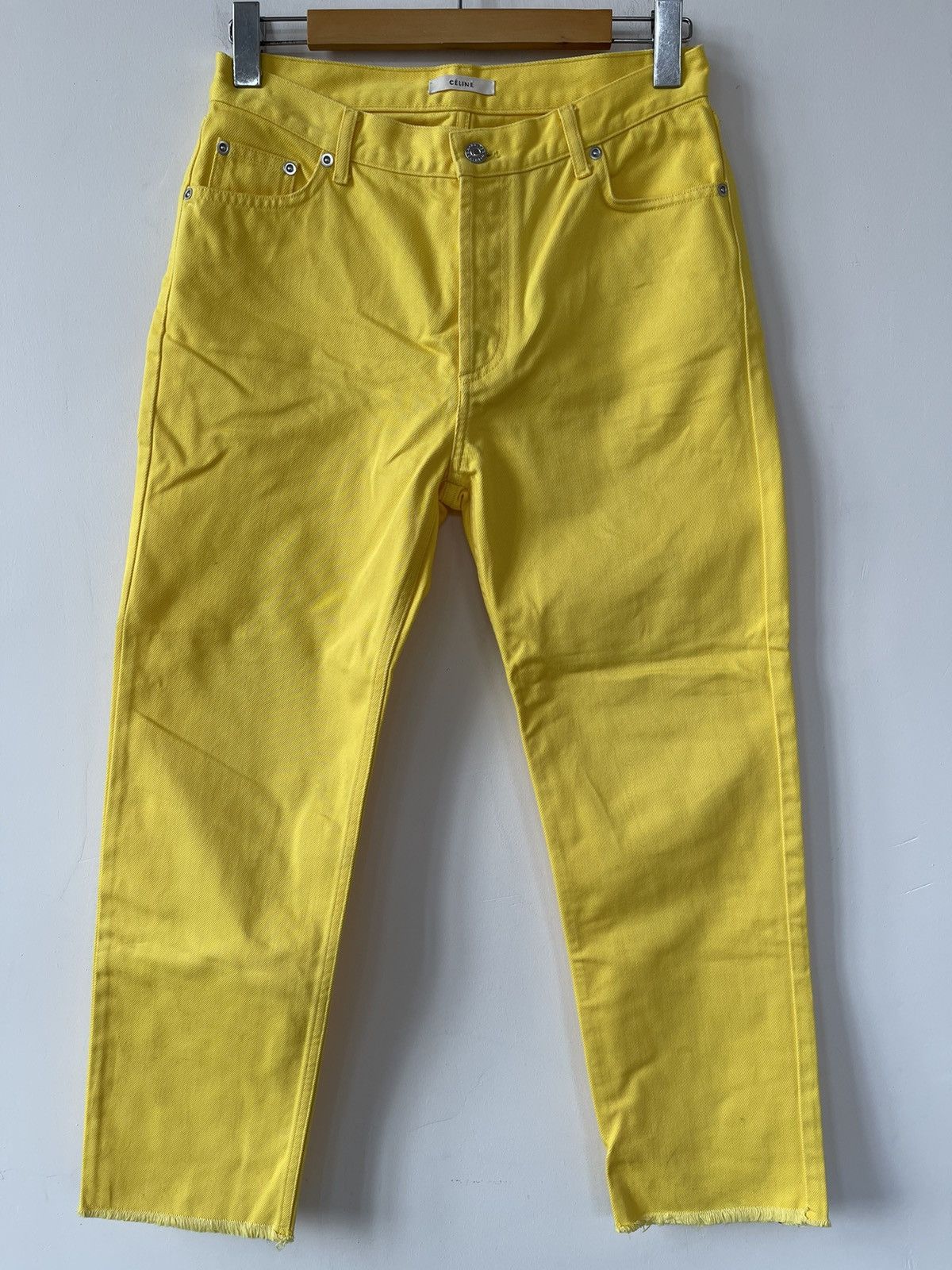 Celine Céline by Phoebe Philo yellow straight jeans Size 27" / US 4 / IT 40 - 1 Thumbnail