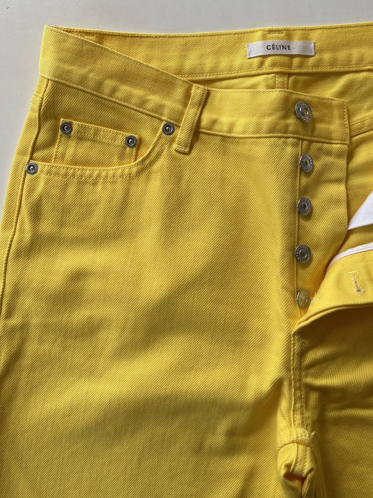 Celine Céline by Phoebe Philo yellow straight jeans Size 27" / US 4 / IT 40 - 6 Thumbnail