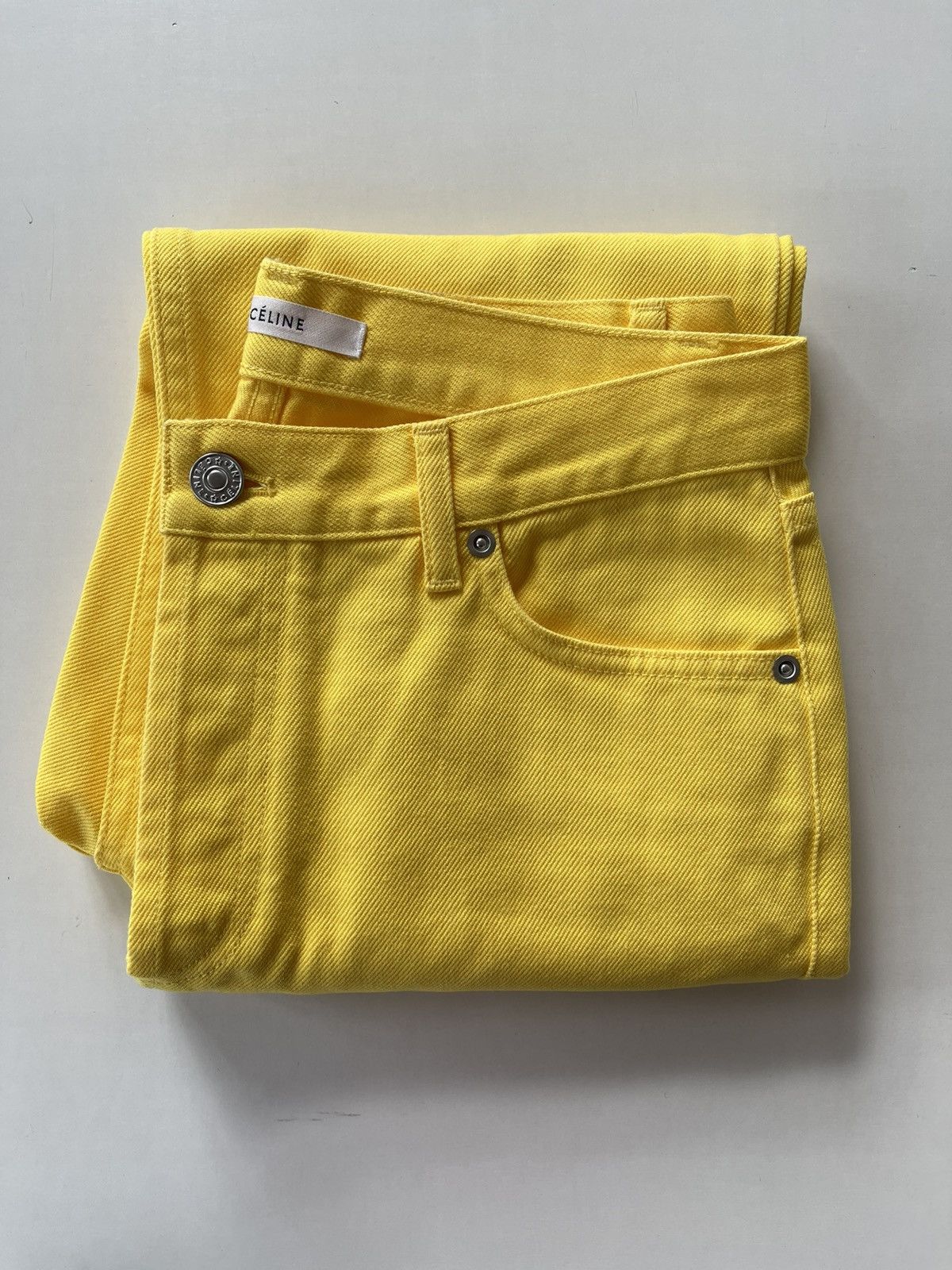 Celine Céline by Phoebe Philo yellow straight jeans Size 27" / US 4 / IT 40 - 4 Thumbnail