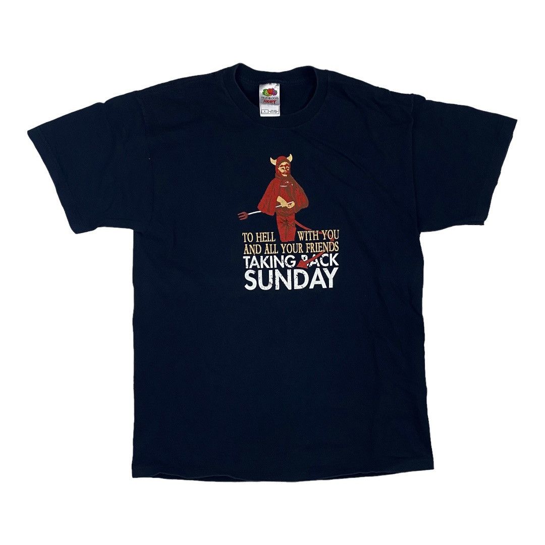 Vintage newest Taking back Sunday black graphic T shirt To hell with you and all your