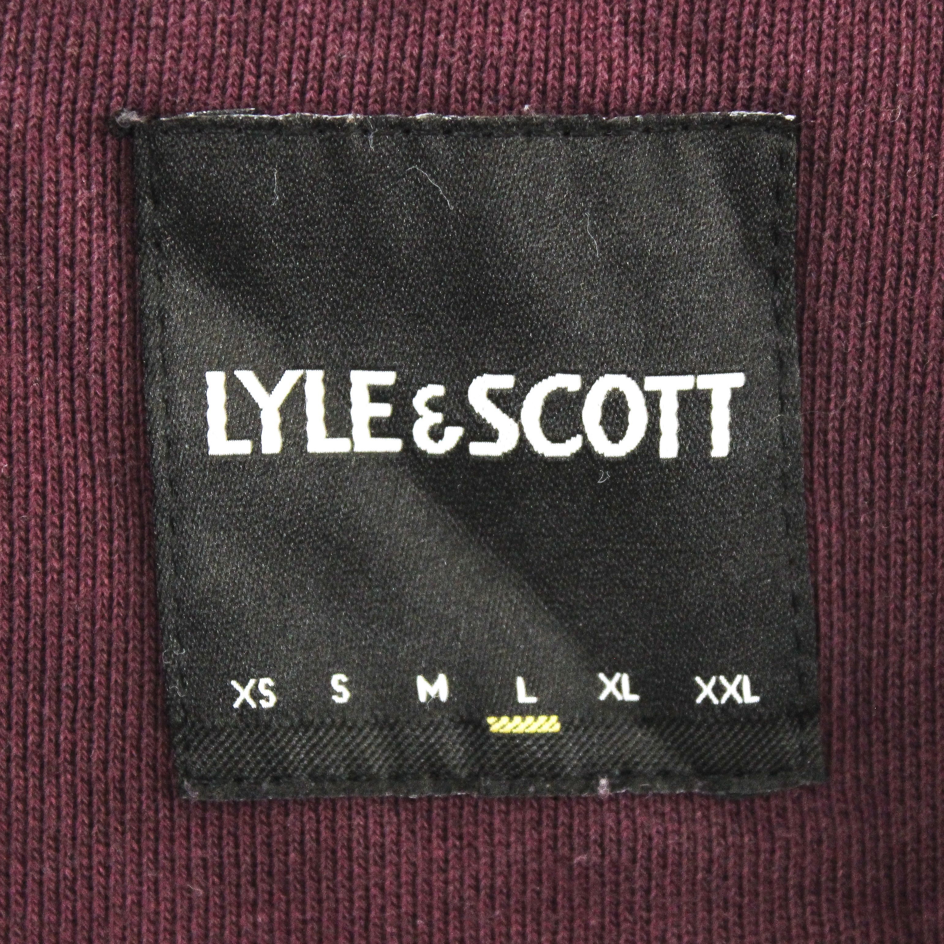 Lyle & Scott Sweatshirt Cotton Crew Neck Jumper Pullover Casual Burgundy Size US L / EU 52-54 / 3 - 4 Thumbnail