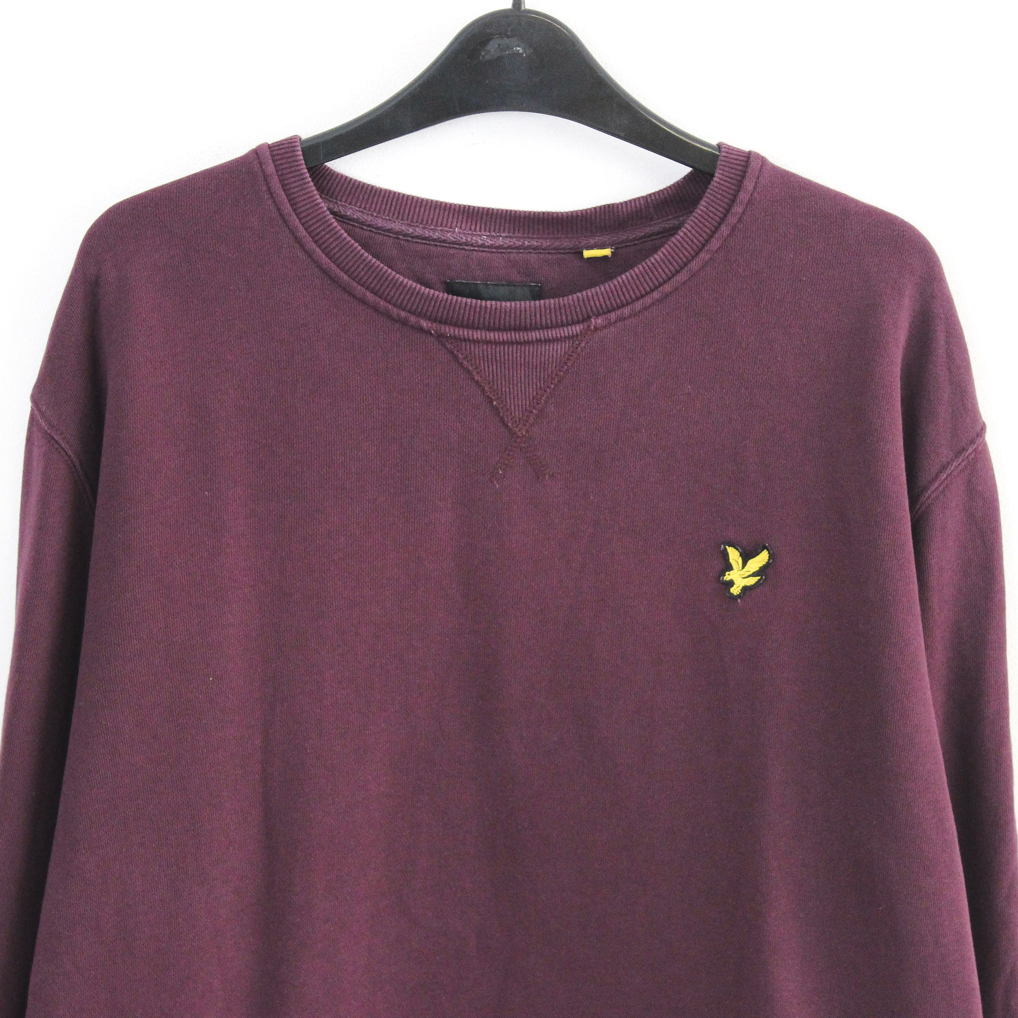 Lyle & Scott Sweatshirt Cotton Crew Neck Jumper Pullover Casual Burgundy Size US L / EU 52-54 / 3 - 2 Thumbnail