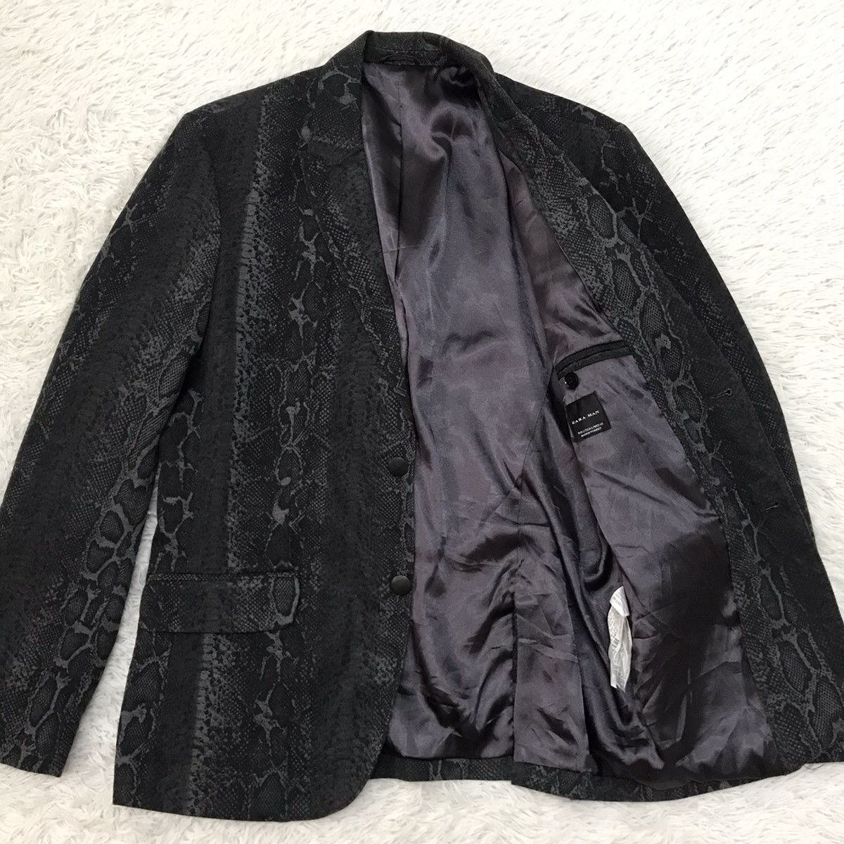 Zara Snake Like Printed Jacket Size US L / EU 52-54 / 3 - 11 Thumbnail