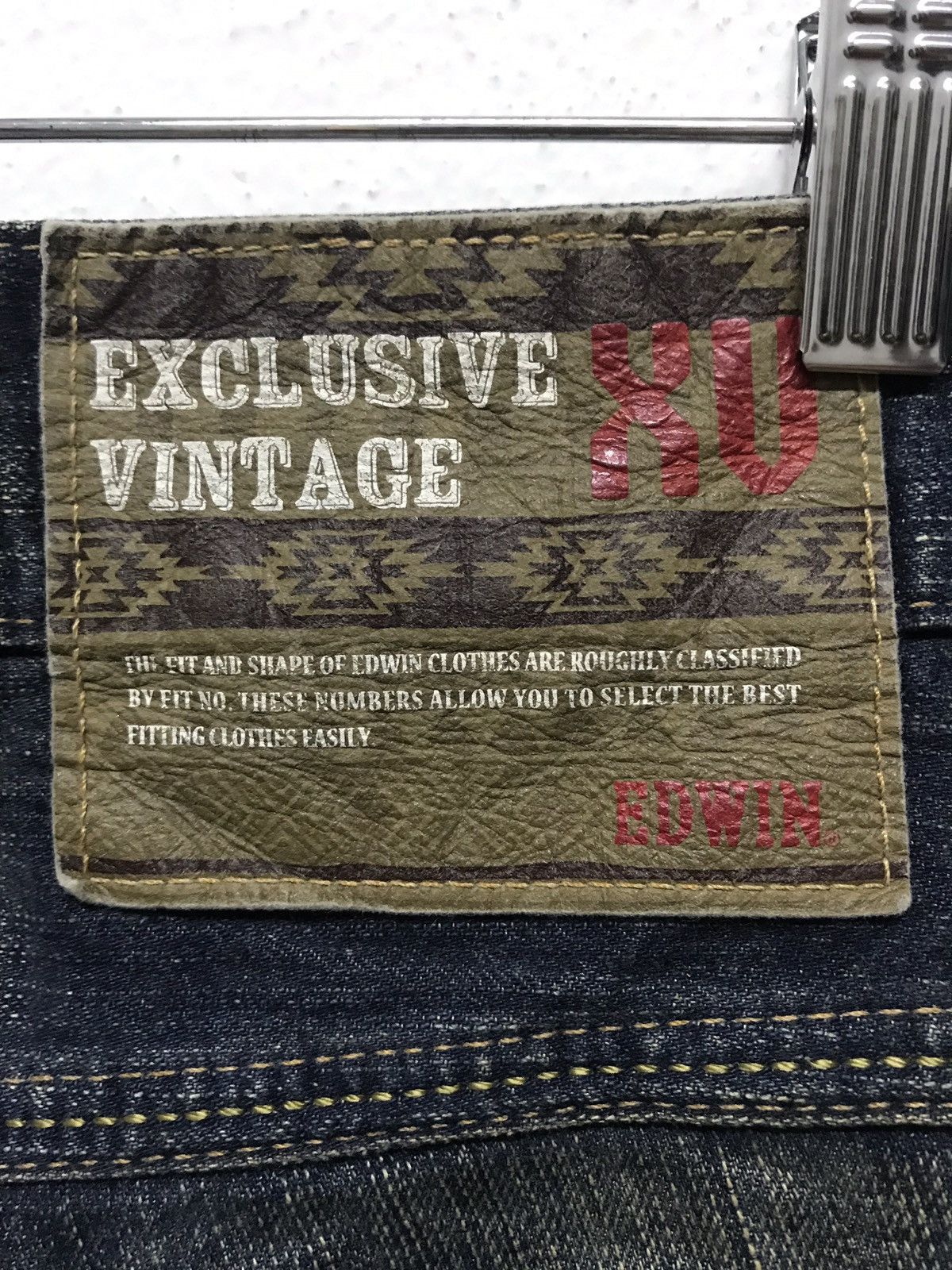 Edwin × Japanese Brand Edwin distressed jeans back pocket zipper Size US 33 - 15 Thumbnail
