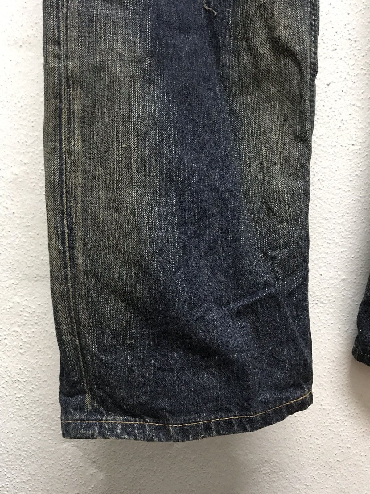 Edwin × Japanese Brand Edwin distressed jeans back pocket zipper Size US 33 - 9 Thumbnail