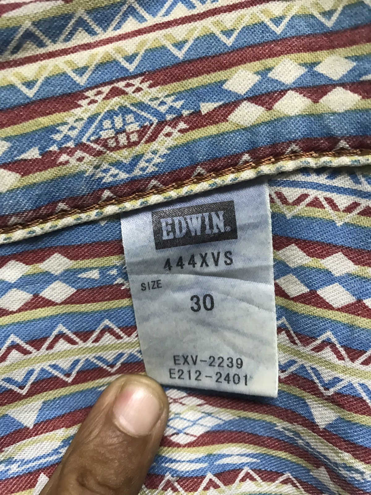 Edwin × Japanese Brand Edwin distressed jeans back pocket zipper Size US 33 - 20 Thumbnail