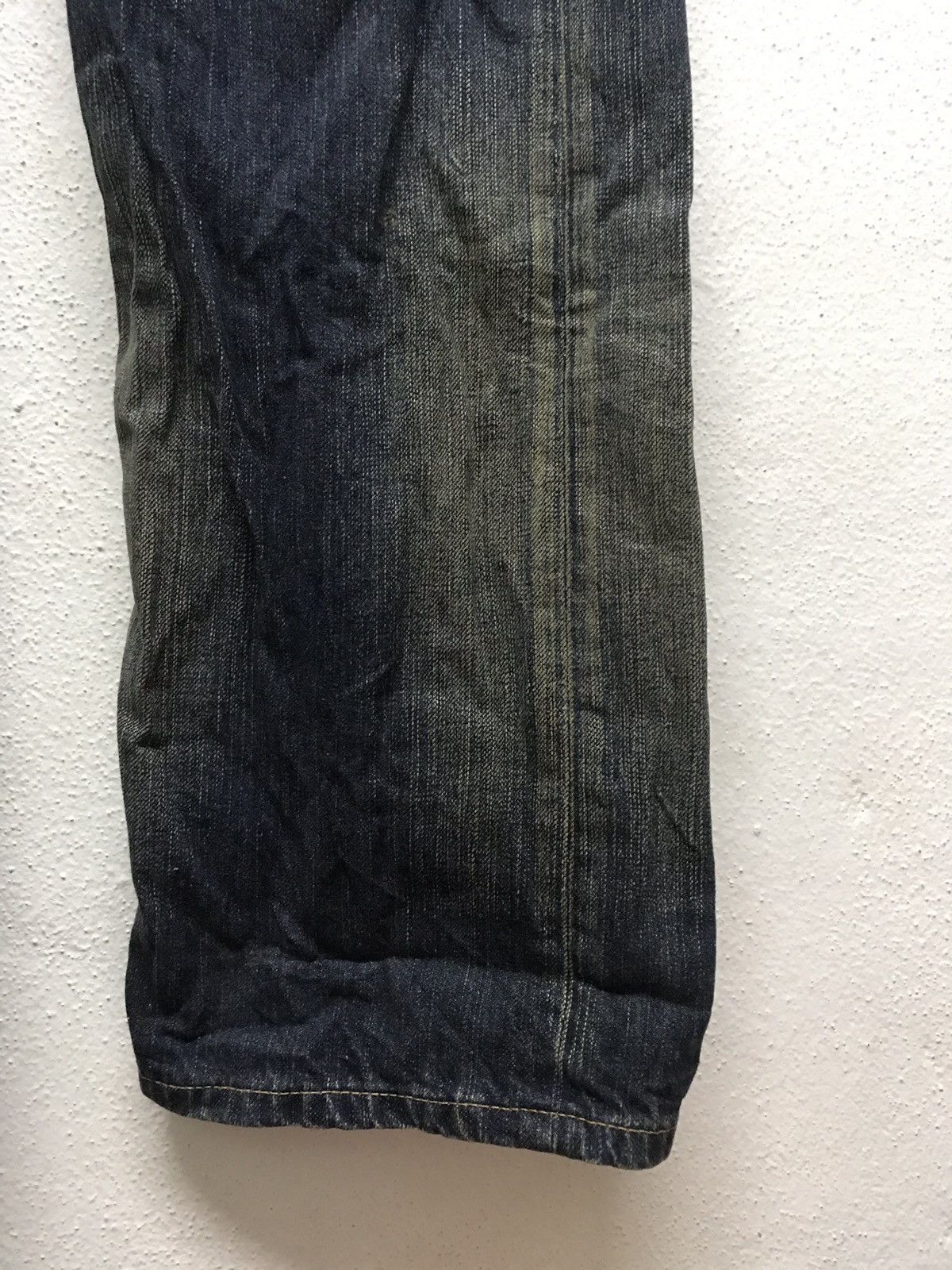 Edwin × Japanese Brand Edwin distressed jeans back pocket zipper Size US 33 - 10 Thumbnail