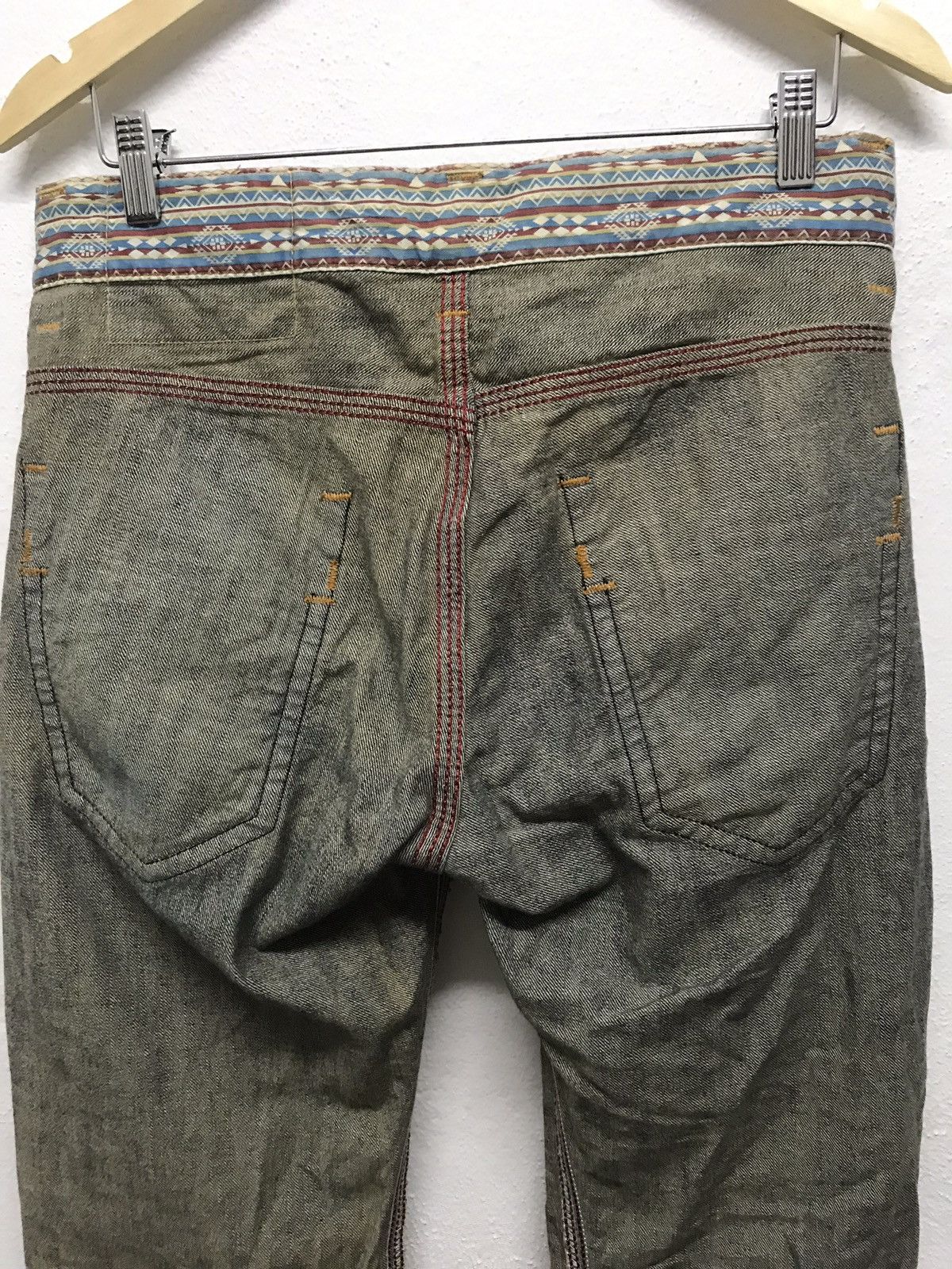 Edwin × Japanese Brand Edwin distressed jeans back pocket zipper Size US 33 - 23 Thumbnail