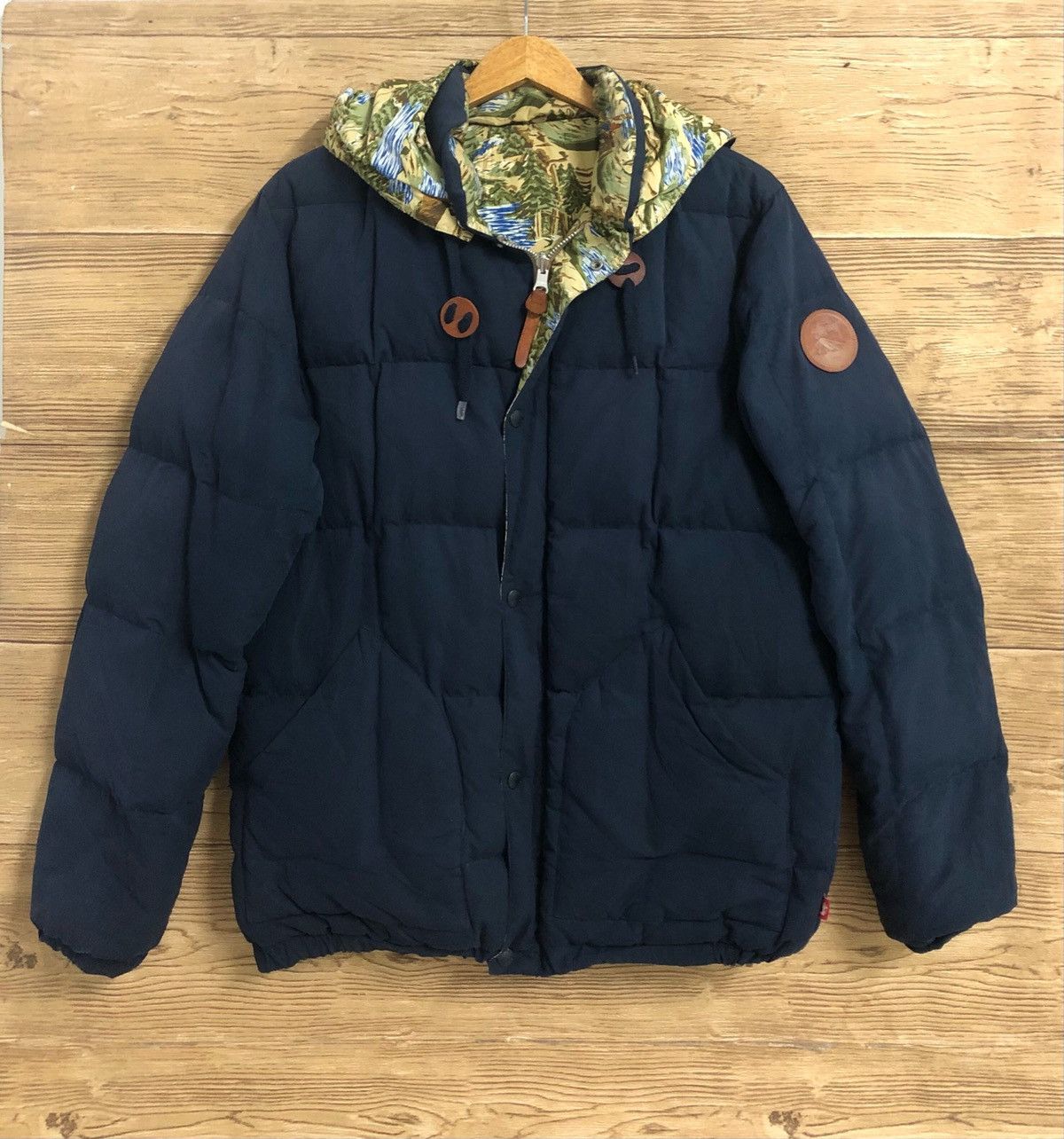 Vintage Stussy Puffer Jacket Reversible L Japan Limited Rare