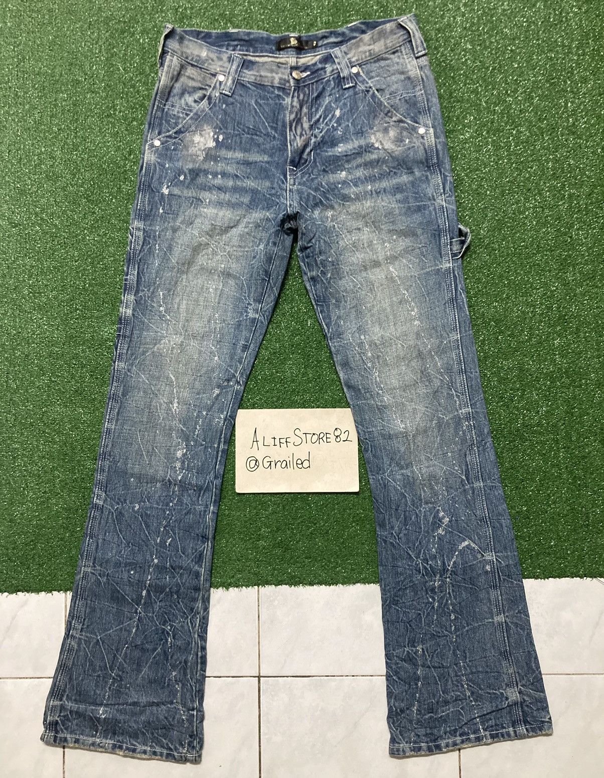 Japanese Brand Vintage MIDAS Flared Denim Pants Size US 33 - 1 Thumbnail
