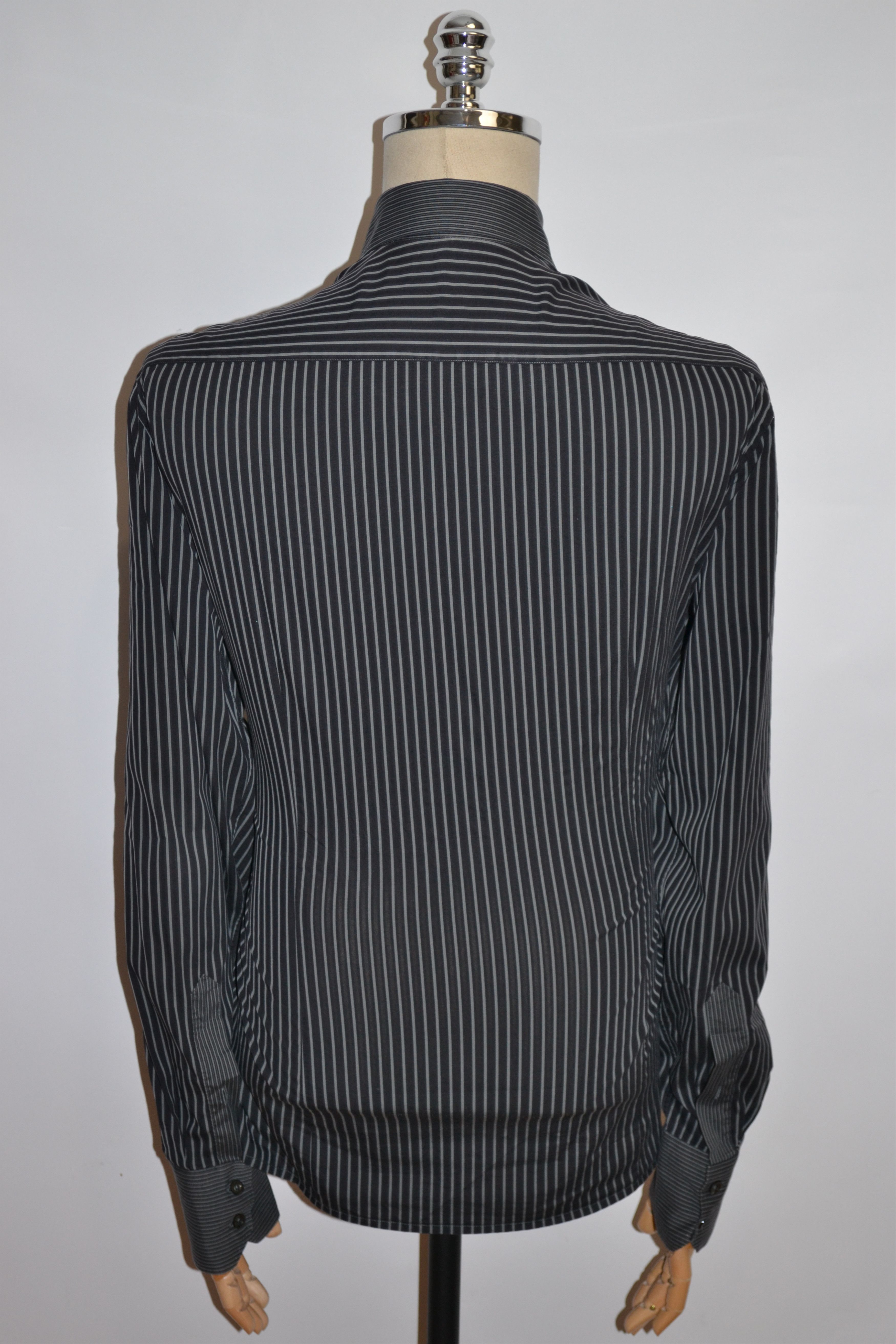 Cortigiani Men's CORTIGIANI Long Sleeve Striped Shirt Top Size US L / EU 52-54 / 3 - 6 Thumbnail