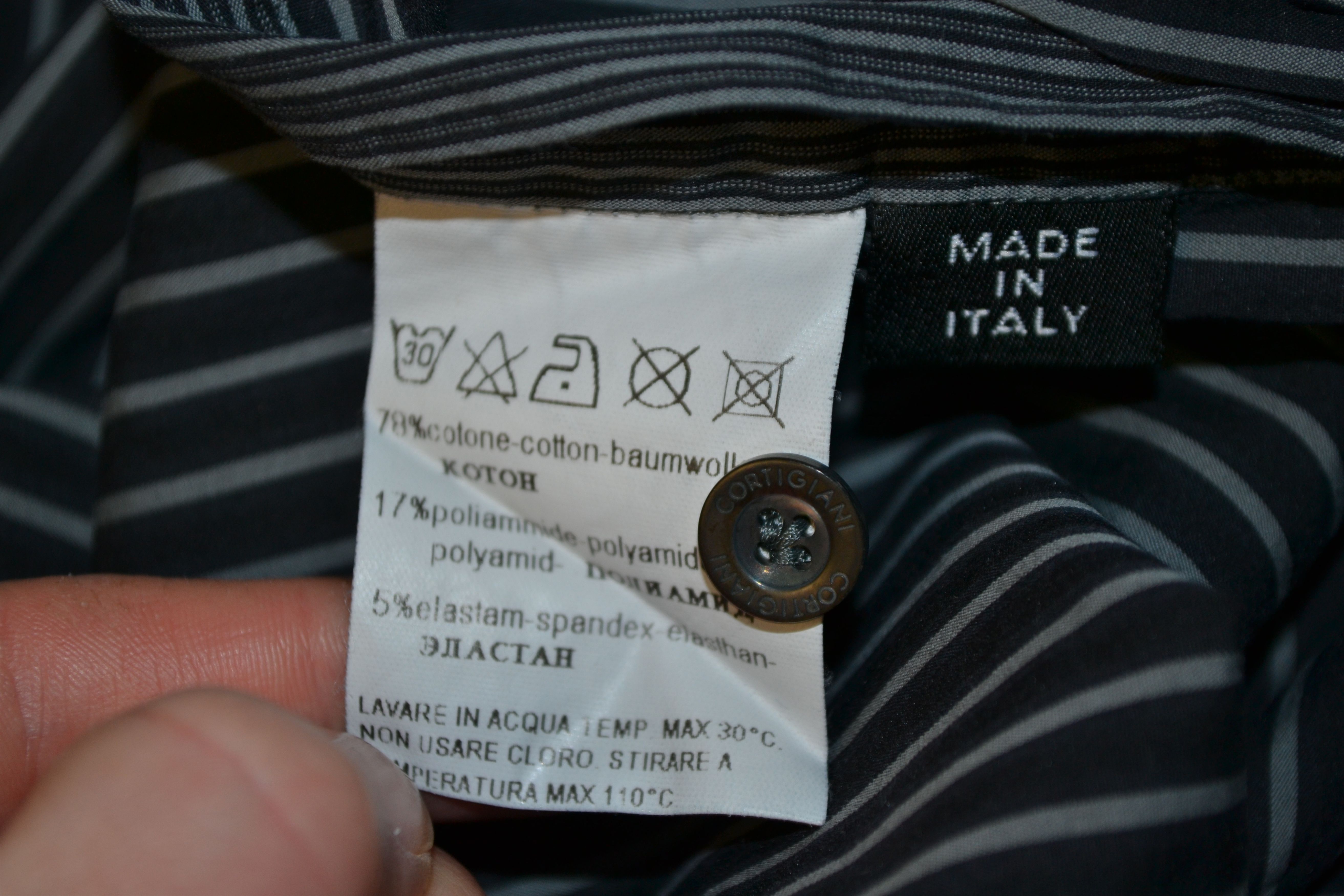 Cortigiani Men's CORTIGIANI Long Sleeve Striped Shirt Top Size US L / EU 52-54 / 3 - 8 Thumbnail