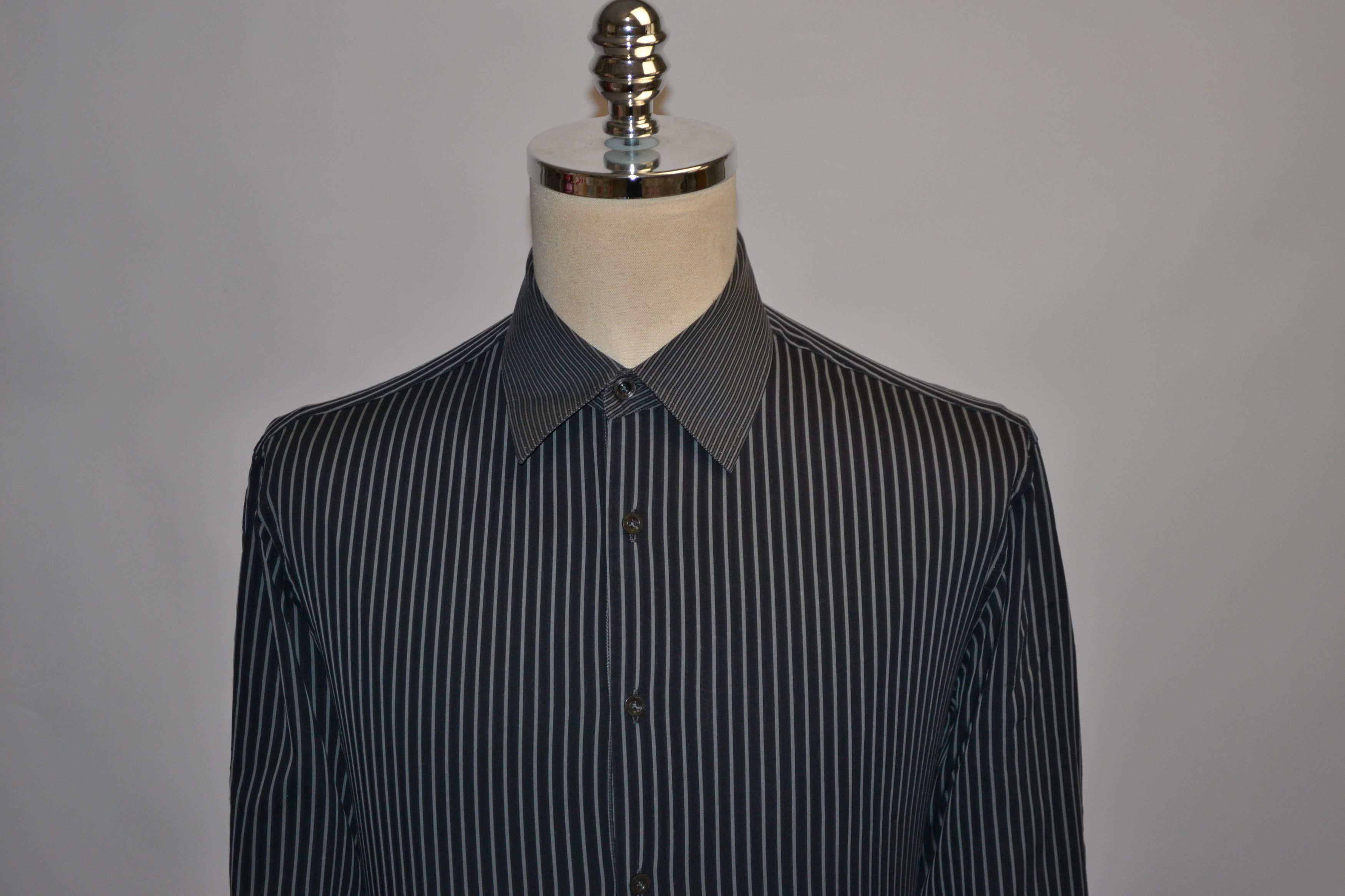 Cortigiani Men's CORTIGIANI Long Sleeve Striped Shirt Top Size US L / EU 52-54 / 3 - 5 Thumbnail