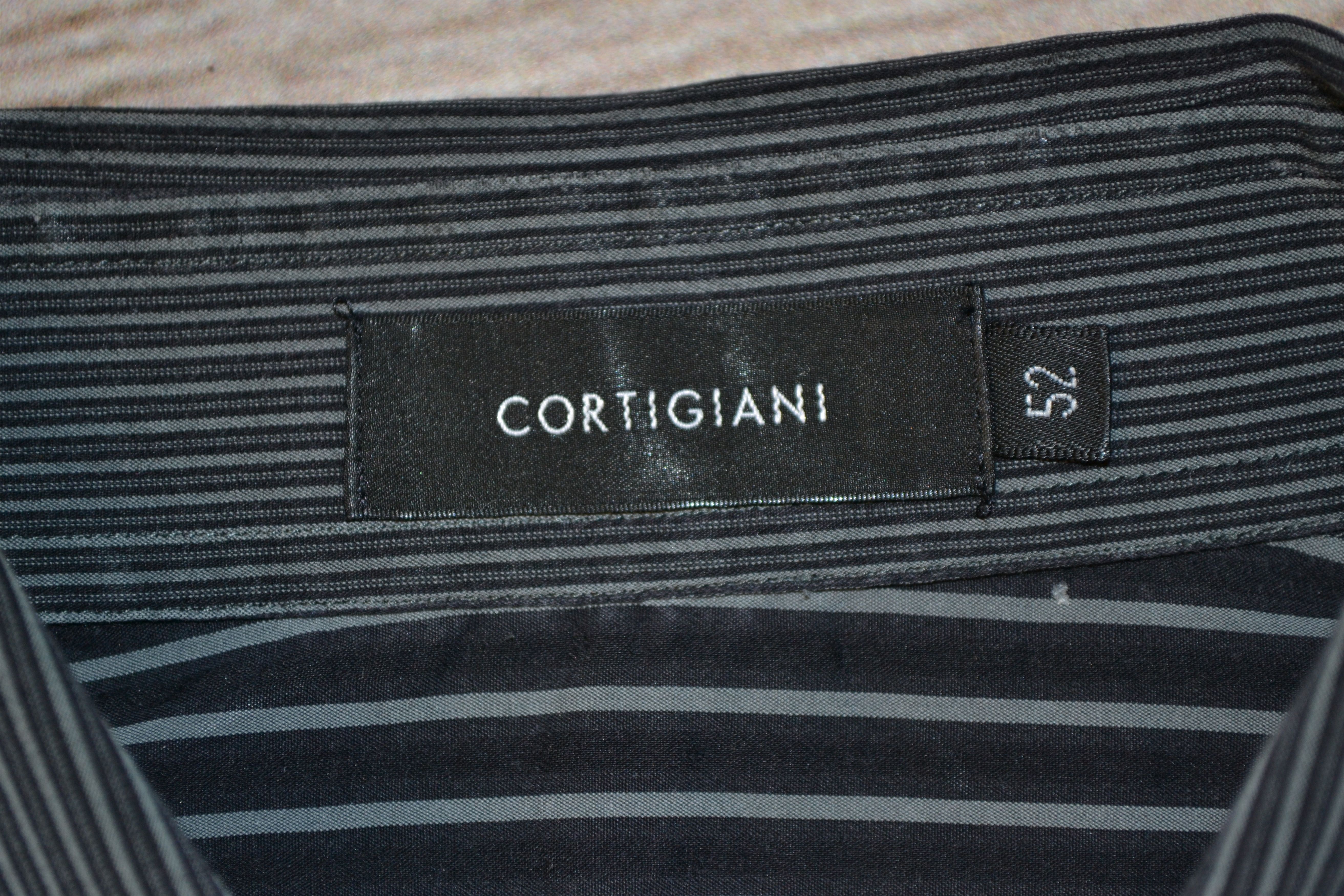 Cortigiani Men's CORTIGIANI Long Sleeve Striped Shirt Top Size US L / EU 52-54 / 3 - 7 Thumbnail