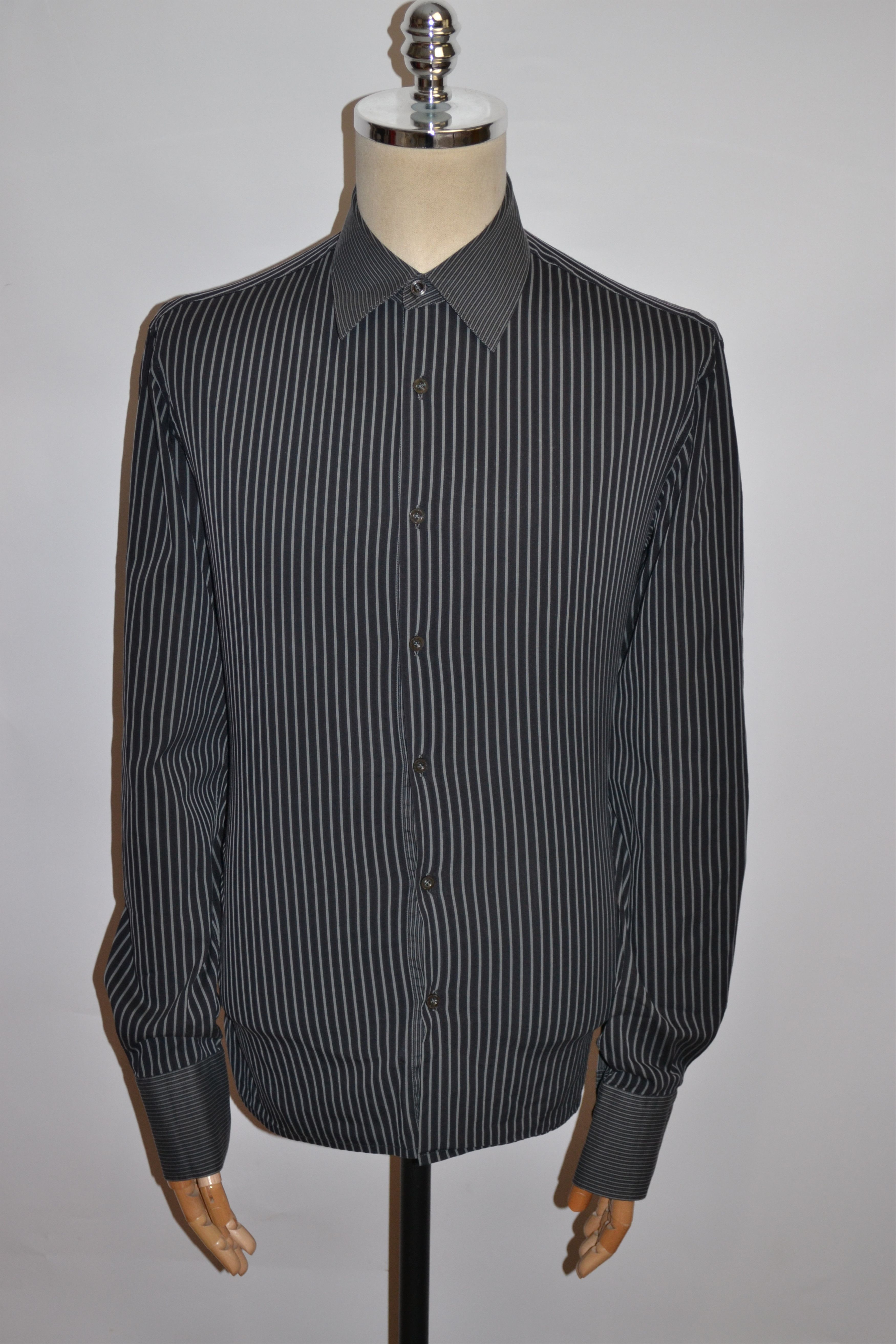 Cortigiani Men's CORTIGIANI Long Sleeve Striped Shirt Top Size US L / EU 52-54 / 3 - 3 Thumbnail