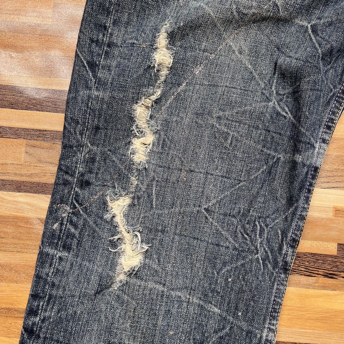 Japanese Brand Ripped Japan Distressed Denim Jeans Flare Cut Size US 33 - 11 Thumbnail