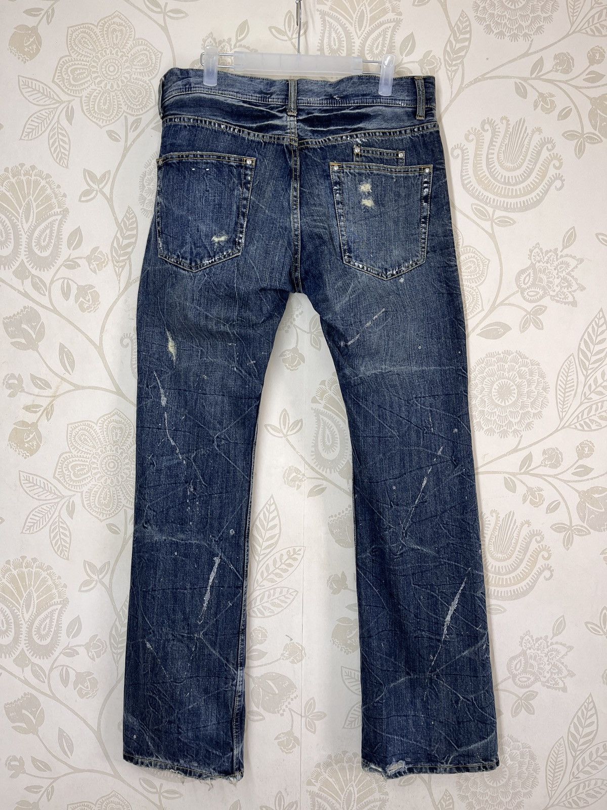 Japanese Brand Ripped Japan Distressed Denim Jeans Flare Cut Size US 33 - 2 Thumbnail