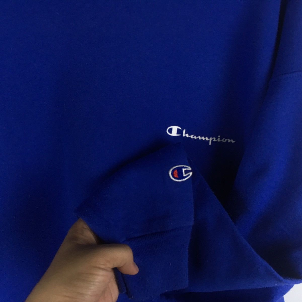 Champion × Vintage Vintage Champion SpellOut Small Logo Sweatshirt Size US L / EU 52-54 / 3 - 3 Thumbnail