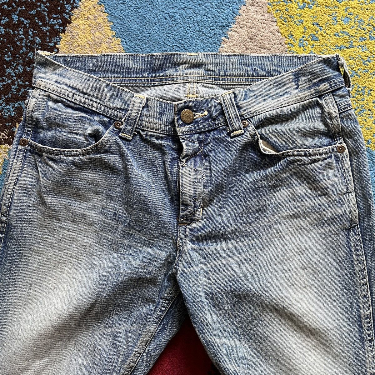 Lee Lee 80s Denim Vintage Rare Buttons Leg Size US 29 - 4 Thumbnail