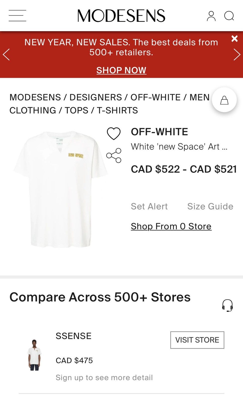 Off-White Off-White x Art Dad Tee Size US L / EU 52-54 / 3 - 4 Thumbnail