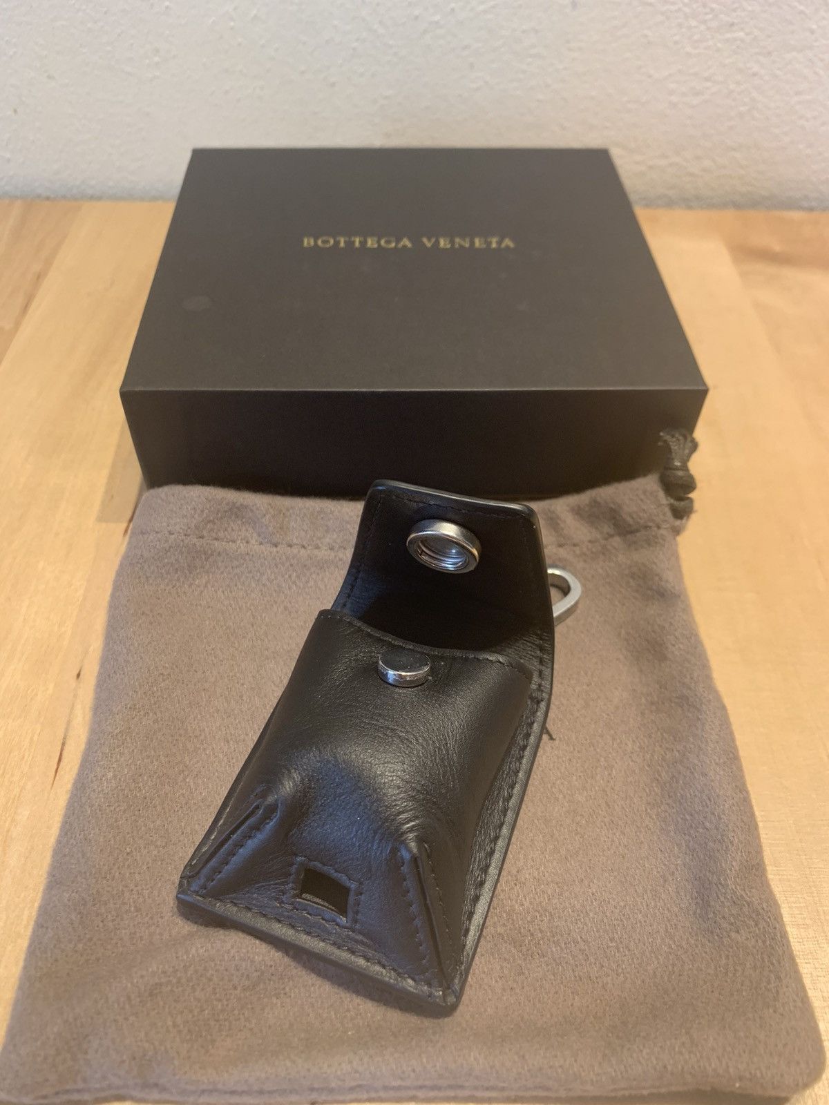 Bottega Veneta Bottega Veneta Black Leather AirPods Cover Made in Italy Size ONE SIZE - 7 Thumbnail