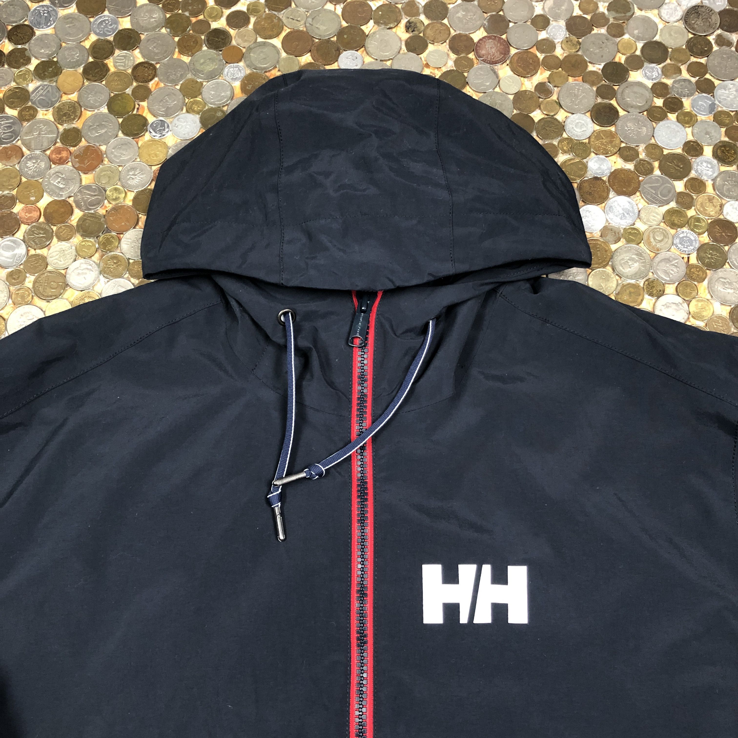 Helly Hansen × Vintage Helly Hansen windbreaker sofshell jacket with hoodie Size XL / US 12-14 / IT 48-50 - 2 Thumbnail