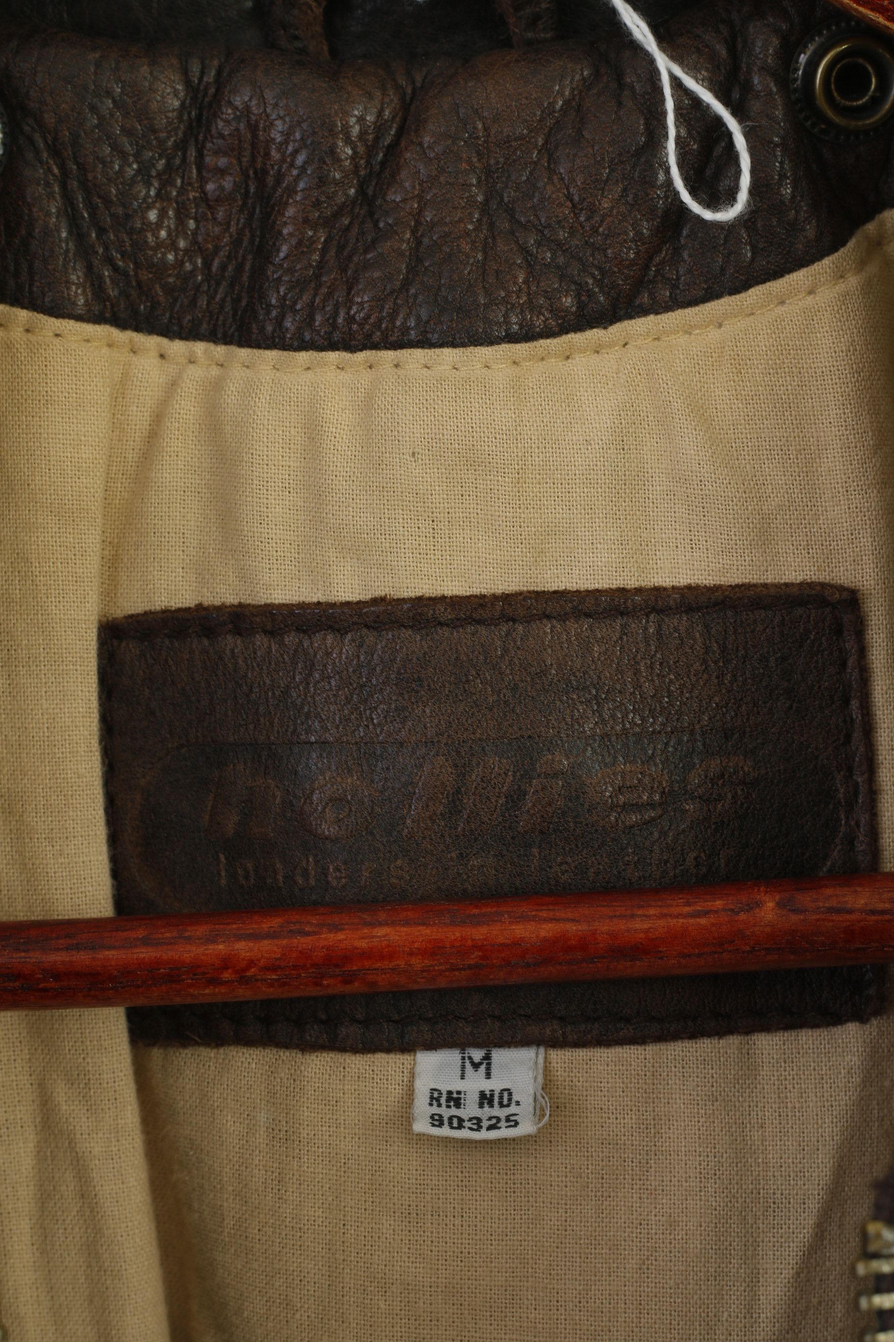 Vintage Hollies Women M Jacket Brown Leather Lined Heavy 2751 Size M / US 6-8 / IT 42-44 - 5 Thumbnail