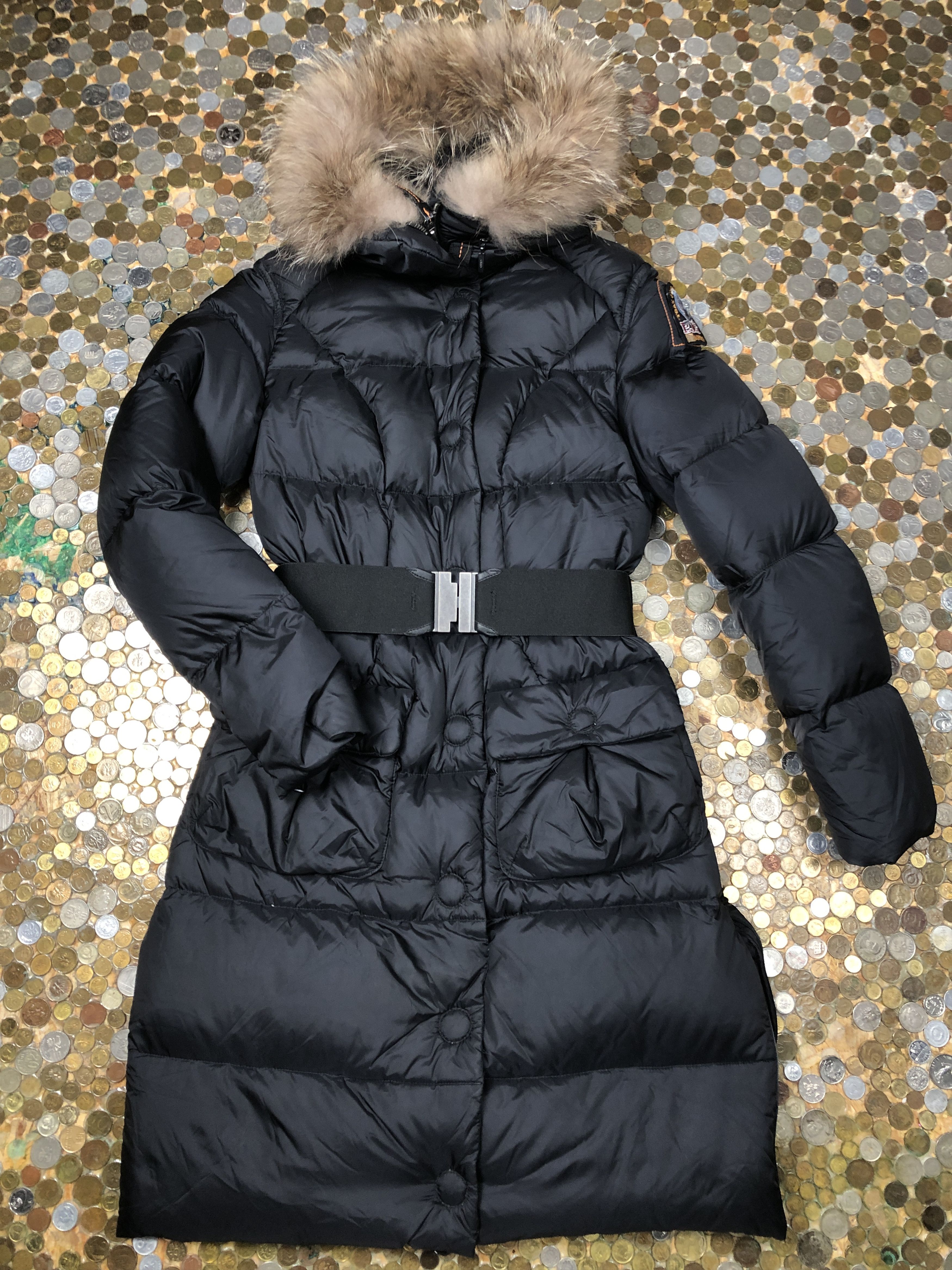 Parajumpers PJS puffer jacket coat with hoodie furry