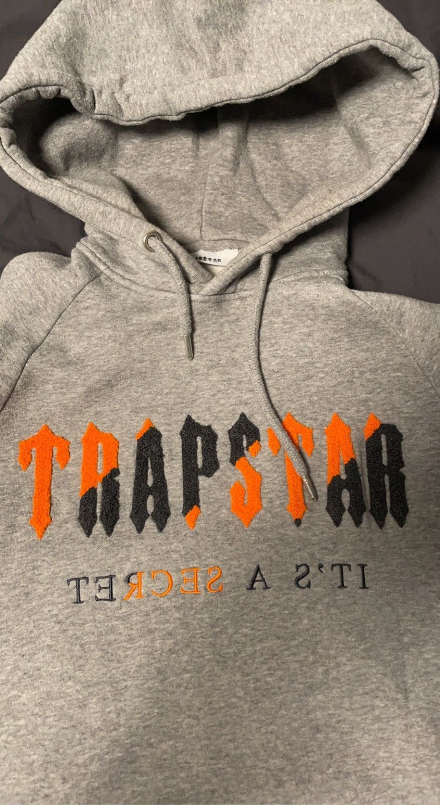 Trapstar London Trapstar tracksuit grey/orange Grailed