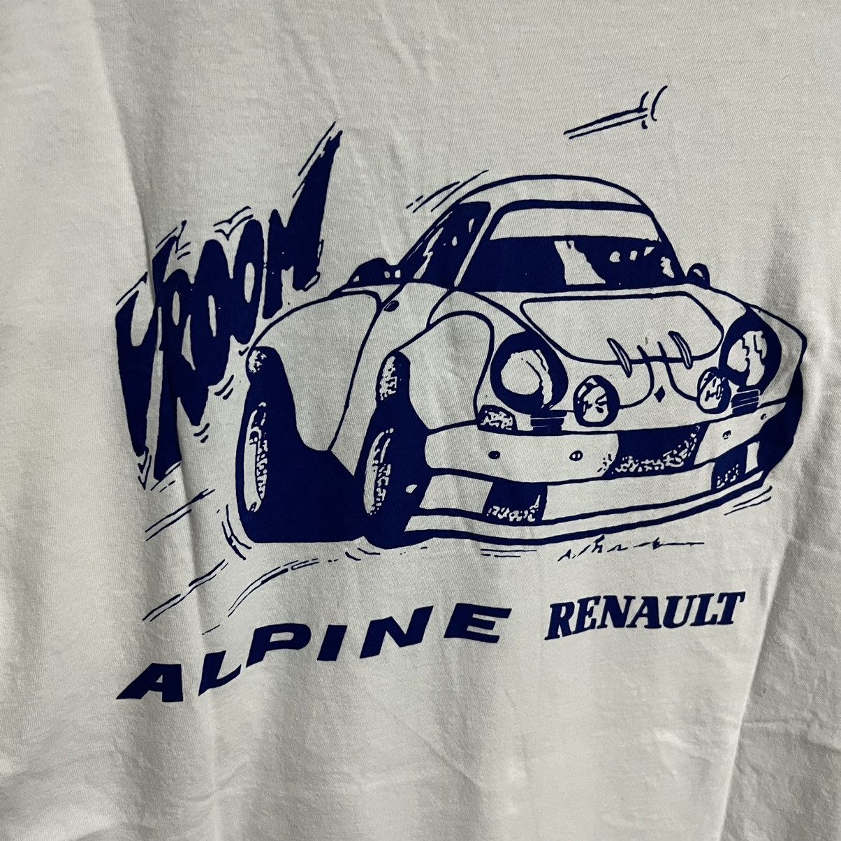 Formula 1 Vintage Renault Alpine A110 Vroom White T-shirt Size US XL / EU 56 / 4 - 2 Thumbnail