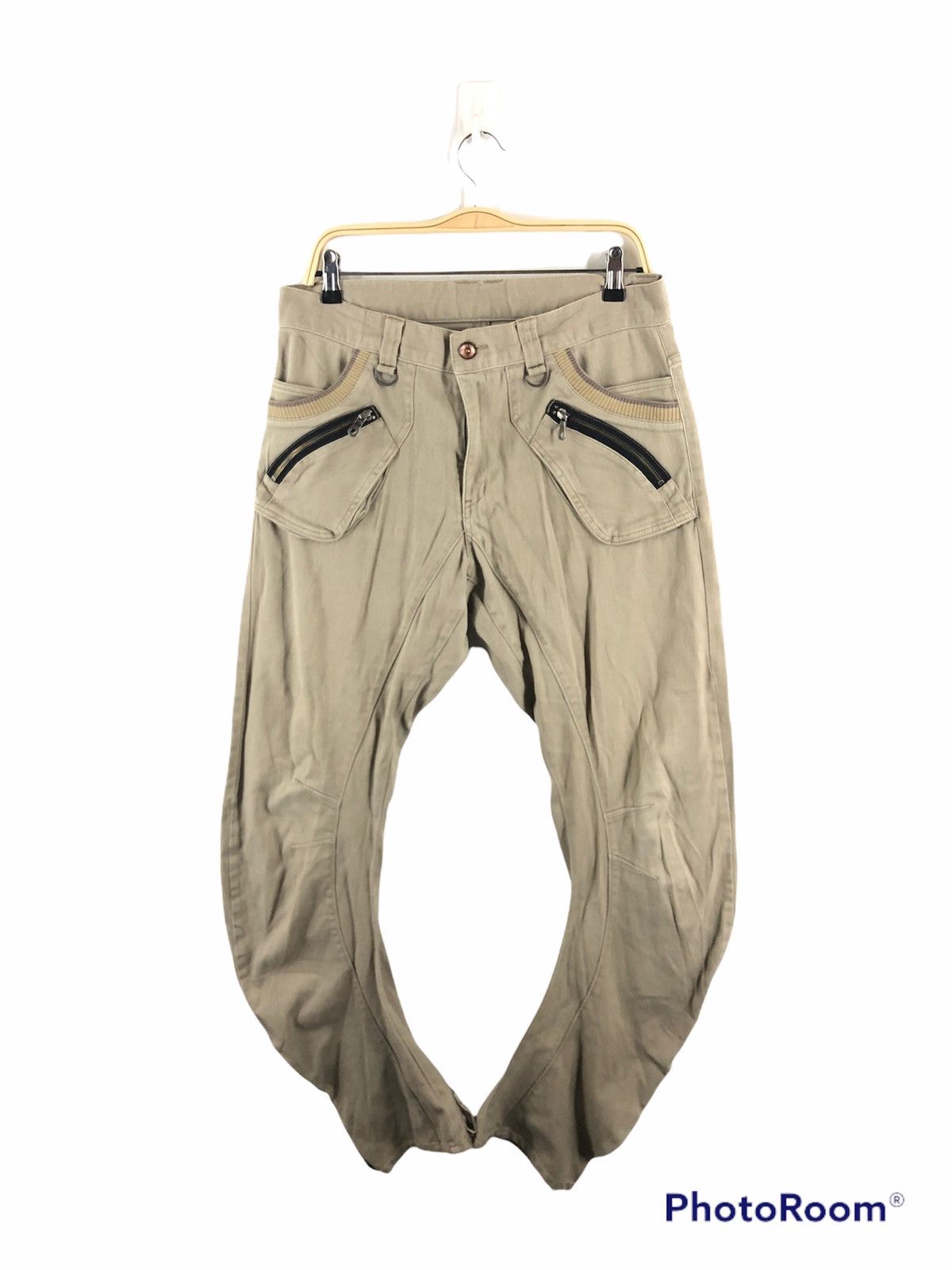 Japanese Brand PPFM CURVE PANTS RARE DESIGN Size US 34 / EU 50 - 1 Thumbnail