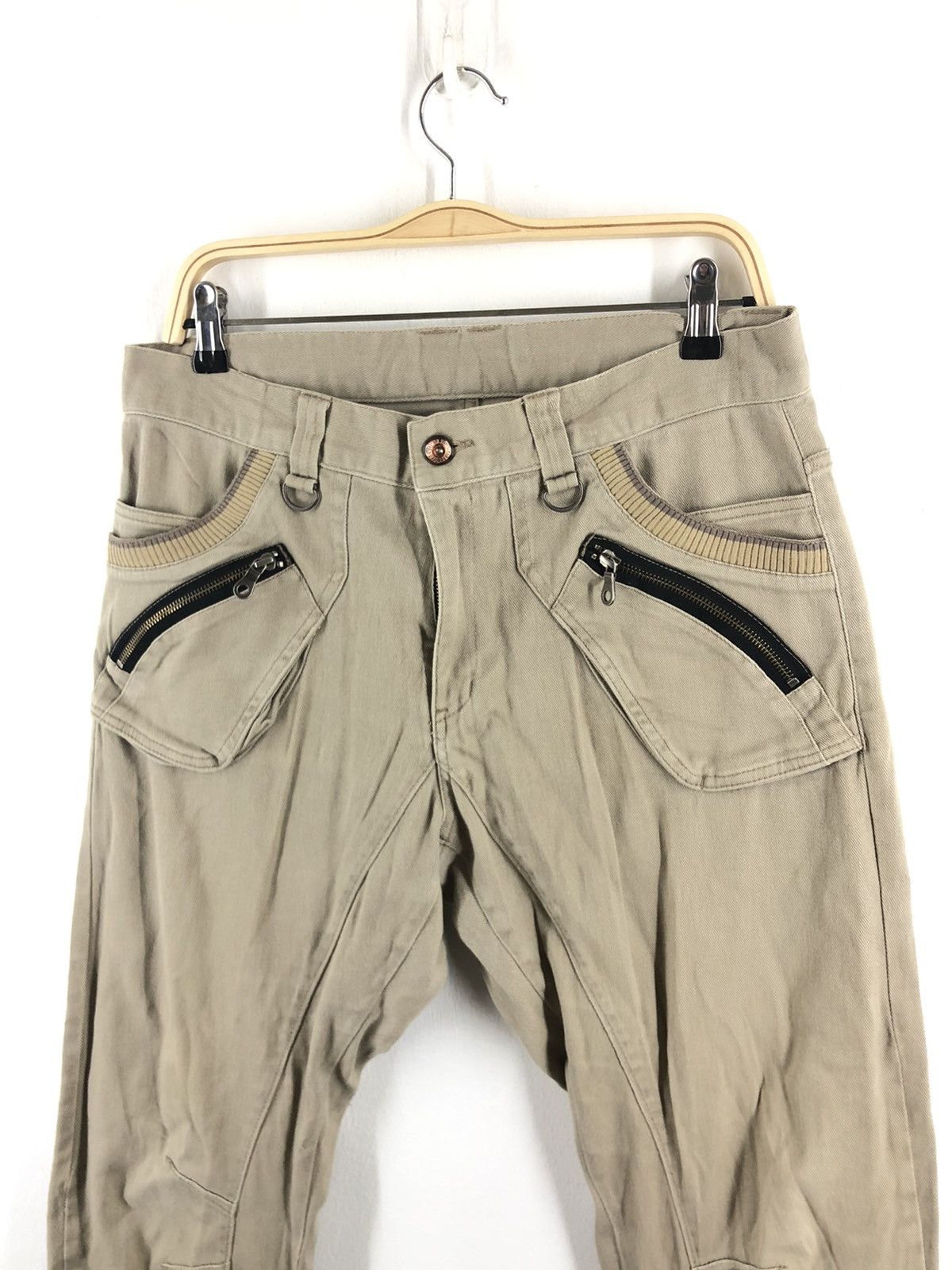 Japanese Brand PPFM CURVE PANTS RARE DESIGN Size US 34 / EU 50 - 3 Thumbnail