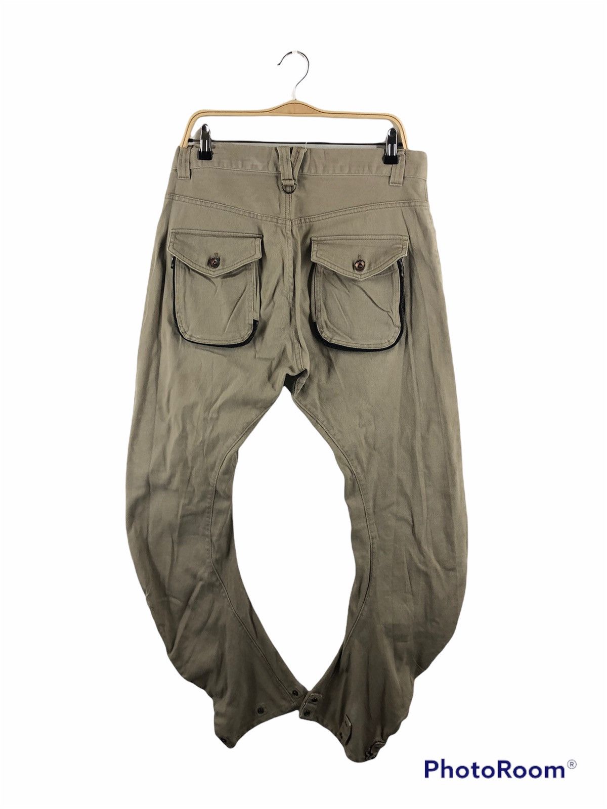 Japanese Brand PPFM CURVE PANTS RARE DESIGN Size US 34 / EU 50 - 2 Thumbnail