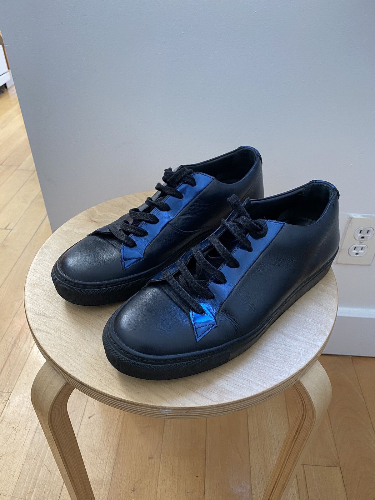 Raf Simons black leather sneaker