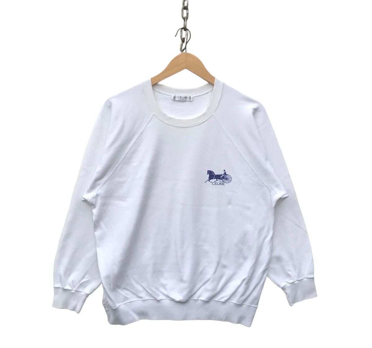 Celine Vintage Celine Paris Logo Pullover Sweater Size US M / EU 48-50 / 2 - 1 Thumbnail