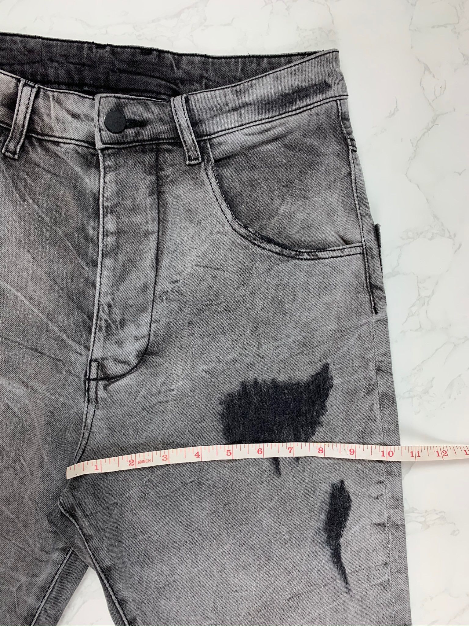 Thom Krom Thom Krom Grey Ripped Cropped Jeans Size US 30 / EU 46 - 3 Thumbnail