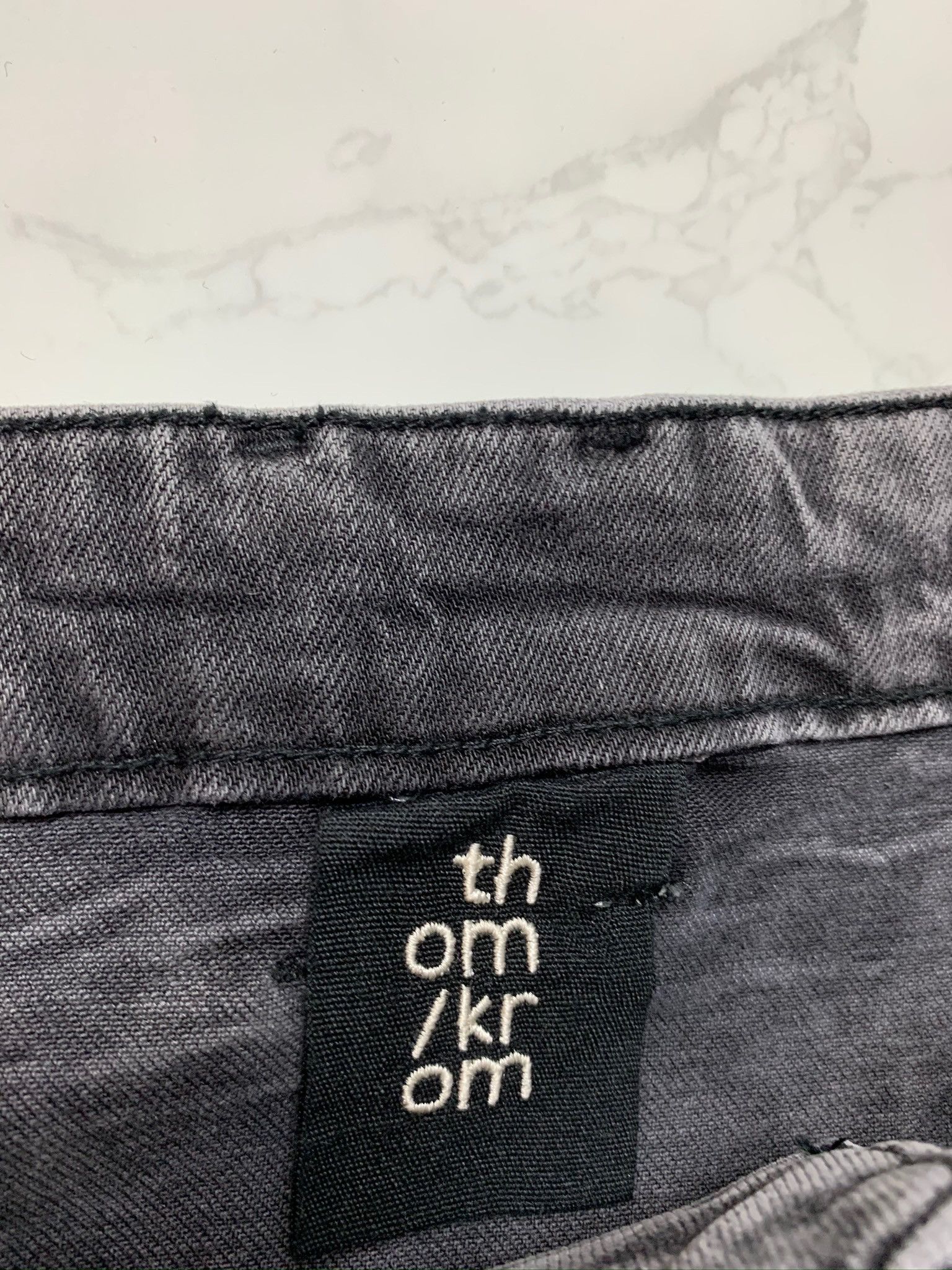 Thom Krom Thom Krom Grey Ripped Cropped Jeans Size US 30 / EU 46 - 8 Thumbnail