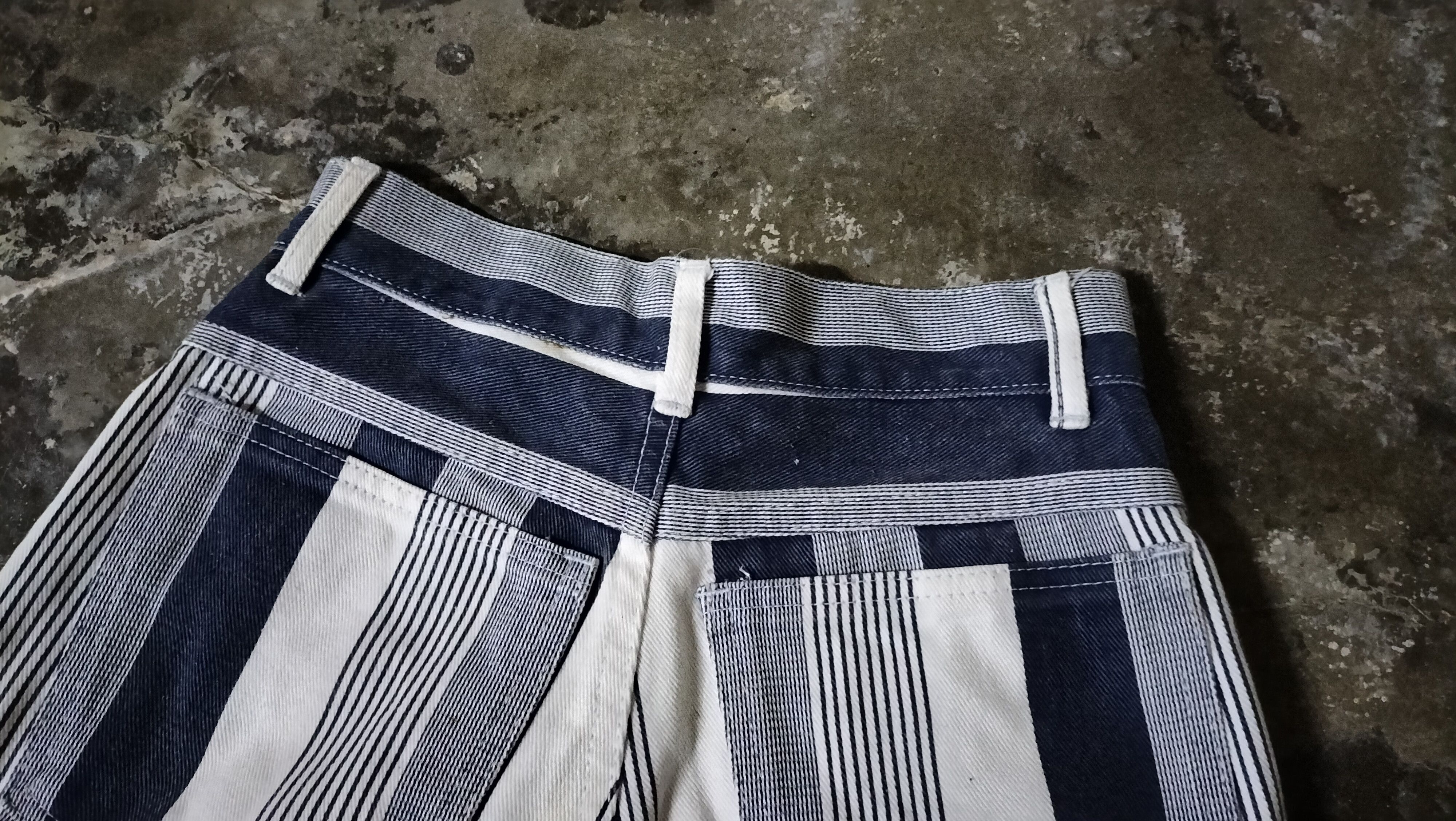 Bruno Magli × Vintage Vintage Bruno Bellini Denim Stripes Classic Rare Size 25" / US 0 / IT 36 - 13 Thumbnail