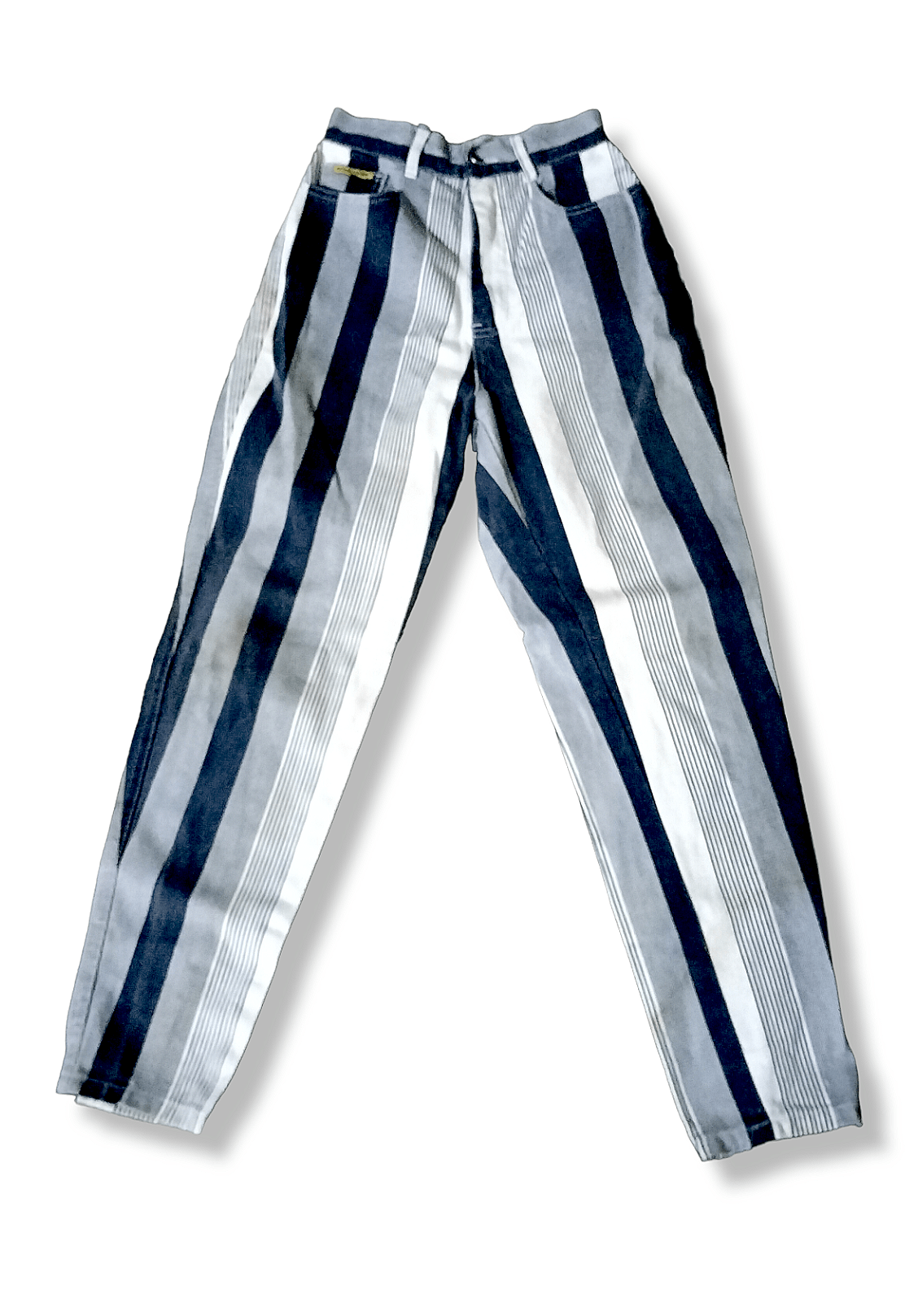 Bruno Magli × Vintage Vintage Bruno Bellini Denim Stripes Classic Rare Size 25" / US 0 / IT 36 - 4 Thumbnail
