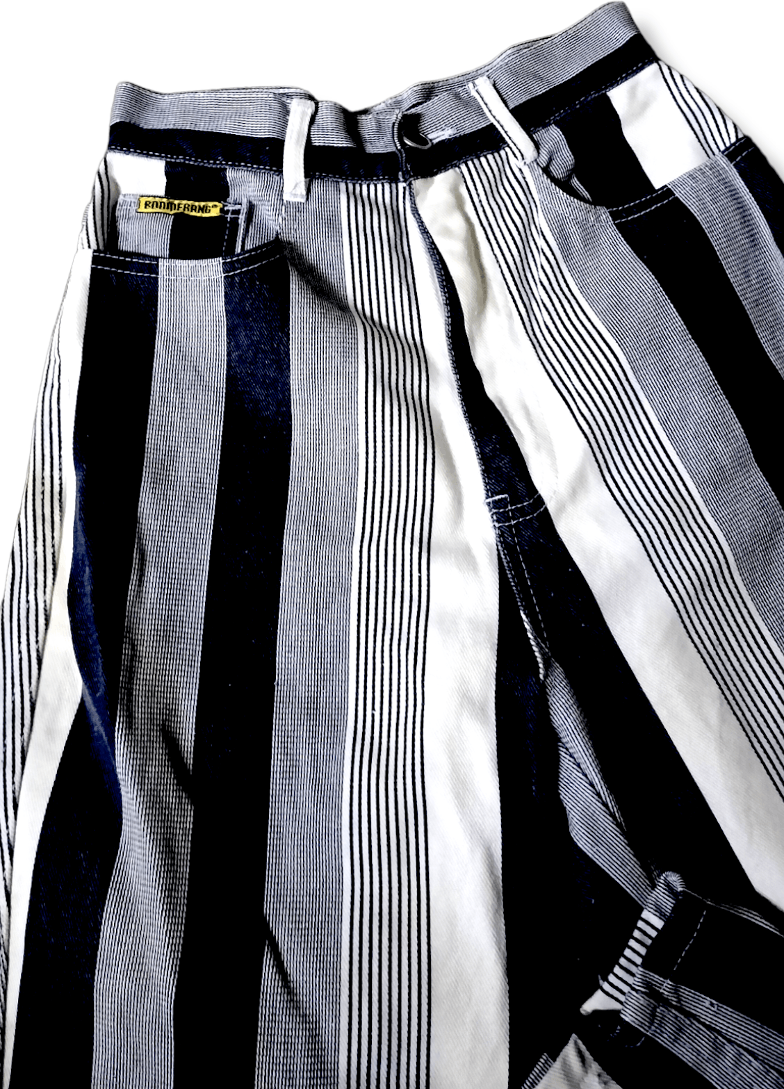 Bruno Magli × Vintage Vintage Bruno Bellini Denim Stripes Classic Rare Size 25" / US 0 / IT 36 - 1 Thumbnail