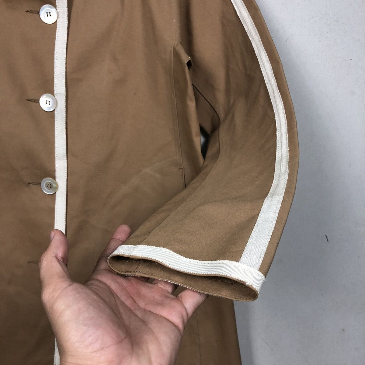 Mackintosh Luxury Brown Mackintosh Bonded Cotton/Rubberised Coat Size US M / EU 48-50 / 2 - 7 Thumbnail