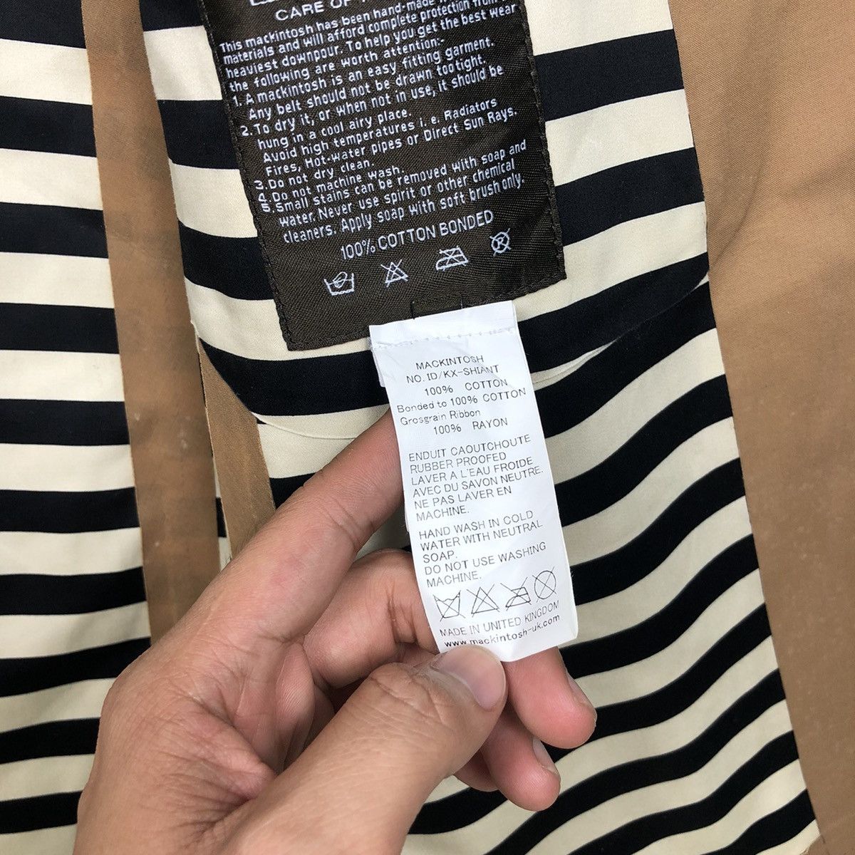Mackintosh Luxury Brown Mackintosh Bonded Cotton/Rubberised Coat Size US M / EU 48-50 / 2 - 14 Thumbnail