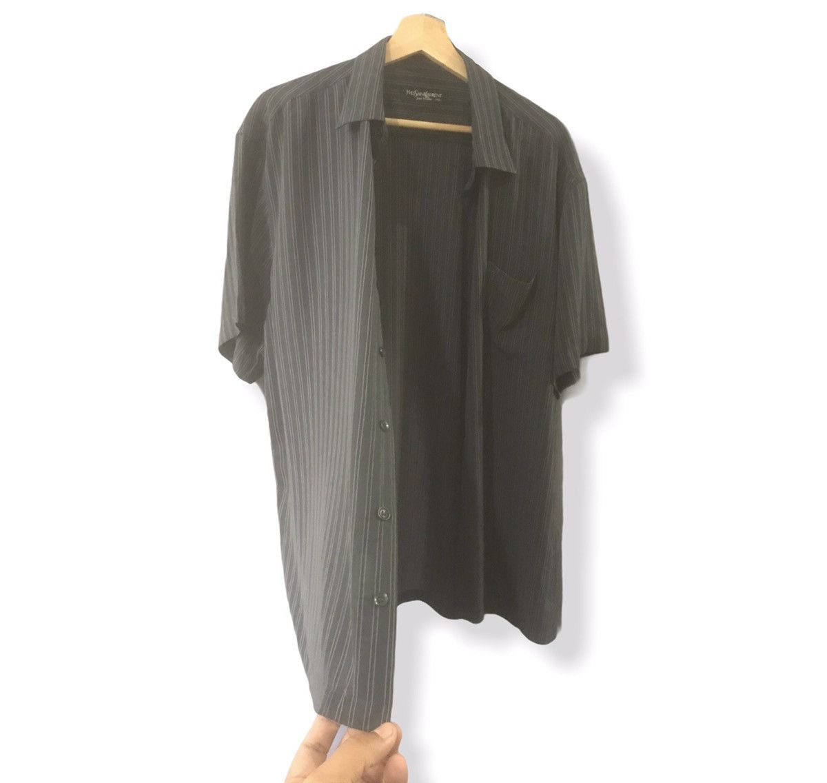 Designer Yves Saint Laurent Crepe Thin Stripes Button Up Shirts Size US XL / EU 56 / 4 - 4 Thumbnail