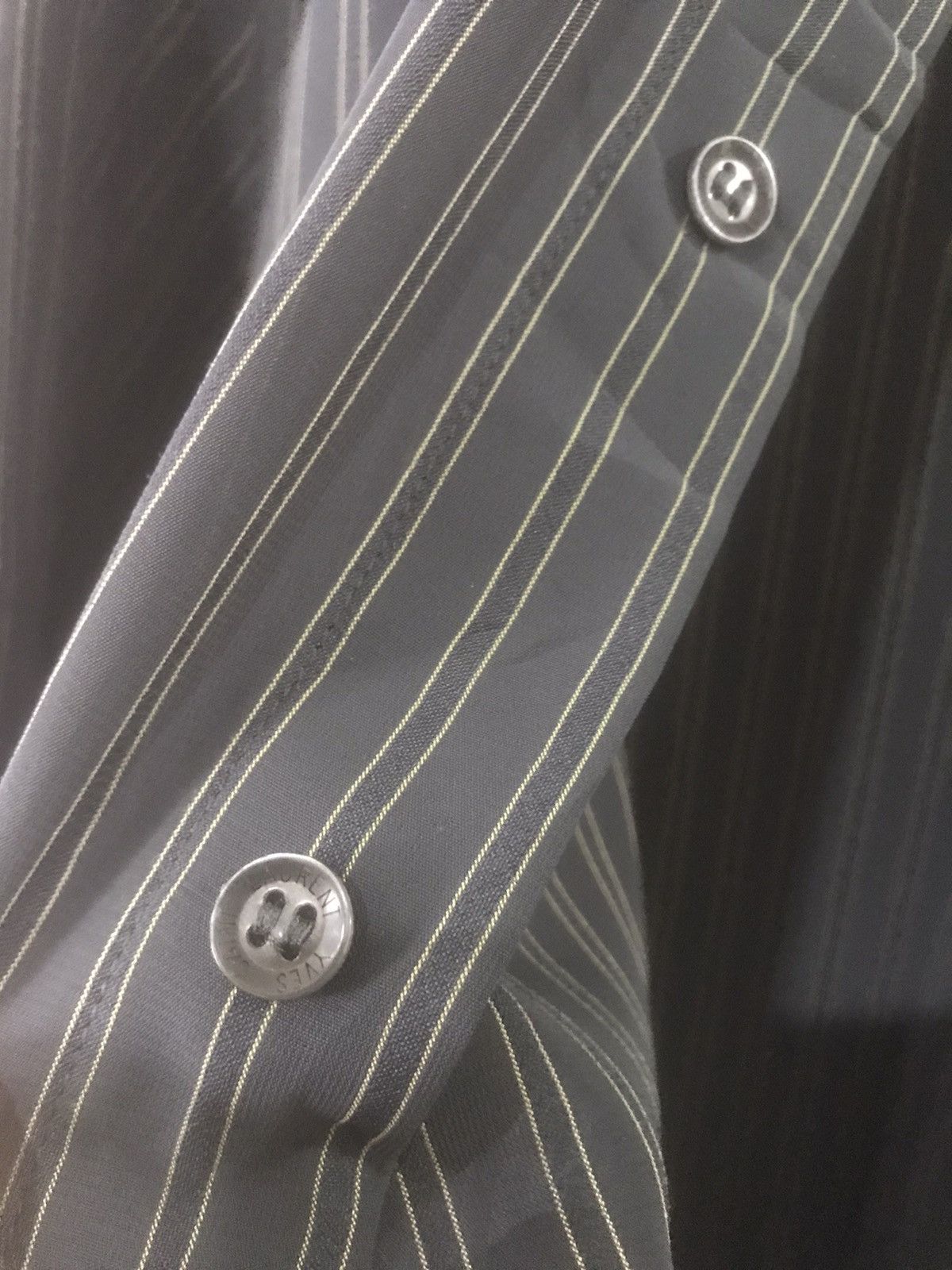 Designer Yves Saint Laurent Crepe Thin Stripes Button Up Shirts Size US XL / EU 56 / 4 - 11 Thumbnail