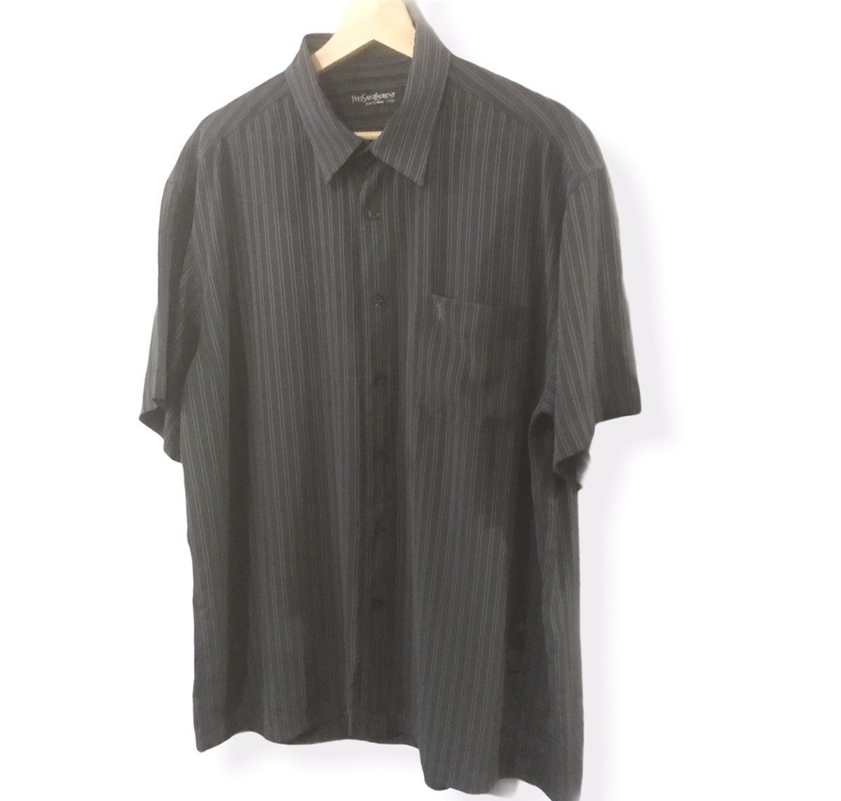 Designer Yves Saint Laurent Crepe Thin Stripes Button Up Shirts Size US XL / EU 56 / 4 - 5 Thumbnail