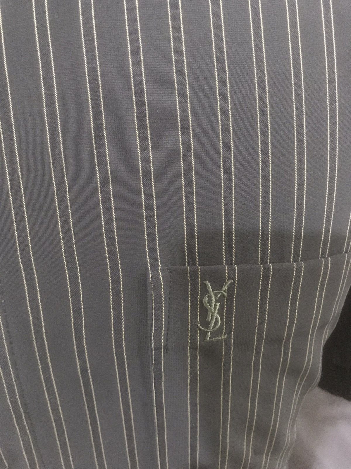 Designer Yves Saint Laurent Crepe Thin Stripes Button Up Shirts Size US XL / EU 56 / 4 - 9 Thumbnail
