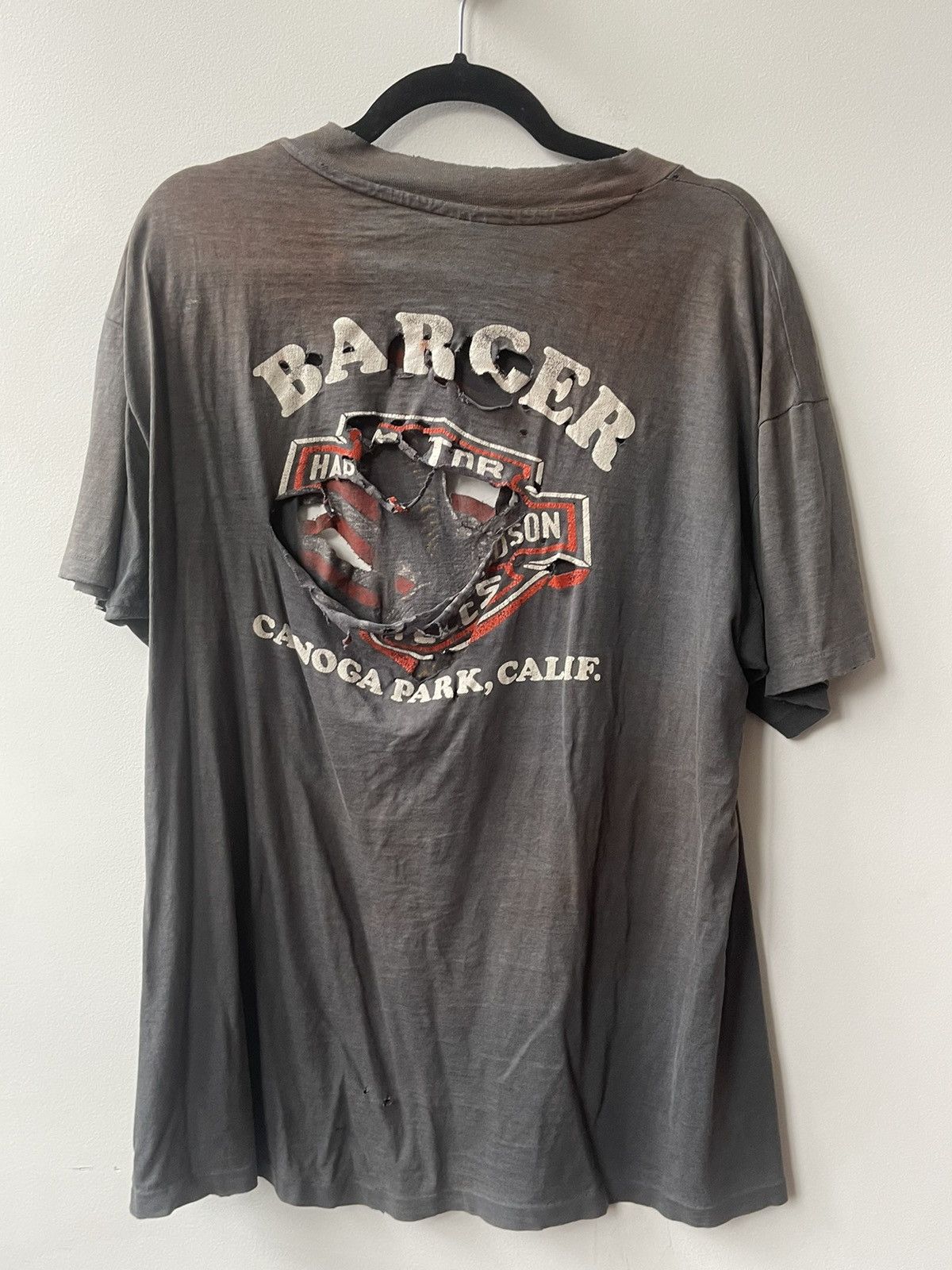 Harley Davidson × Vintage HARLEY DAVIDSON THRASHED VINTAGE (XL) Size US XL / EU 56 / 4 - 4 Thumbnail