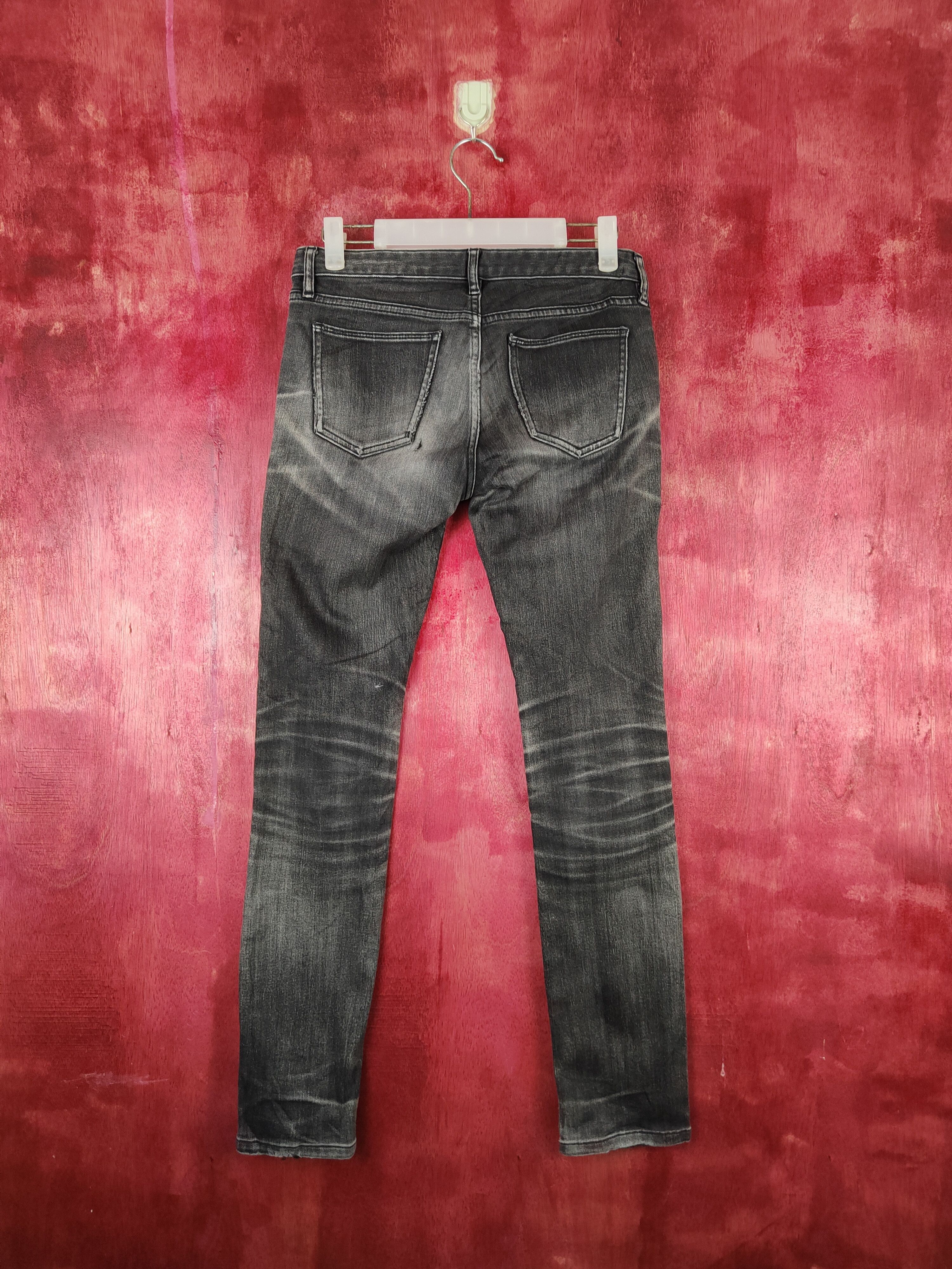 Japanese Brand Uniqlo Black Multi Pocket Tactical Skinny Jeans #S625 Size 26" / US 2 / IT 38 - 7 Thumbnail